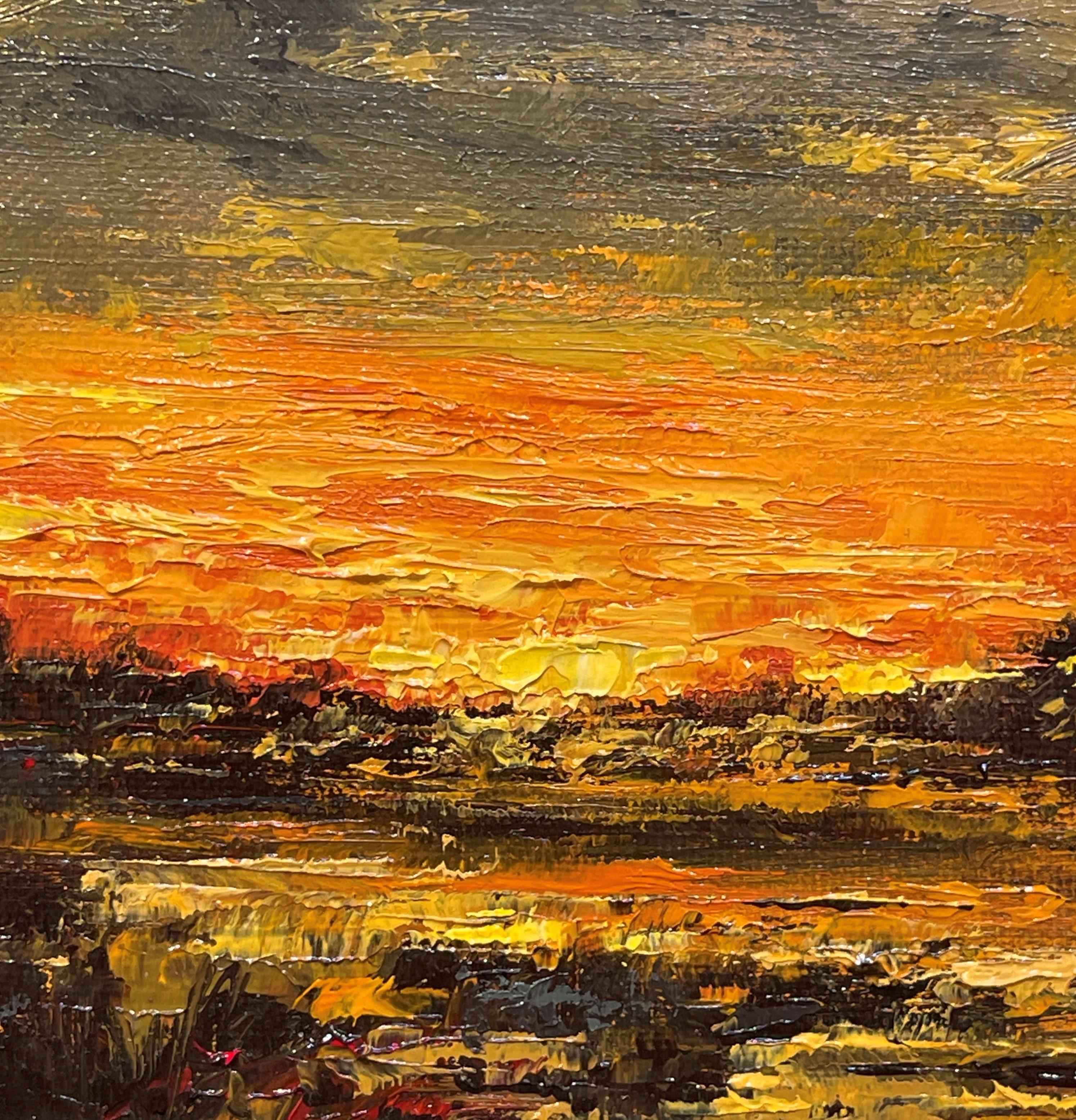 „Marsh Lands,“ Colorado-Sonnenuntergang, Landschaft, Ölgemälde von Sparky LeBold im Angebot 3
