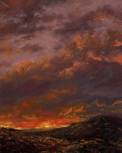 "Night Opus" (2023) di Sparky LeBold, pittura ad olio di paesaggio del Colorado