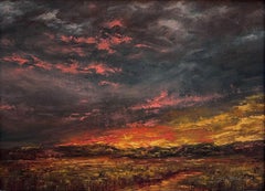 "Puesta De Sol Espanola, " Colorado Sunset, Oil Painting by Sparky LeBold