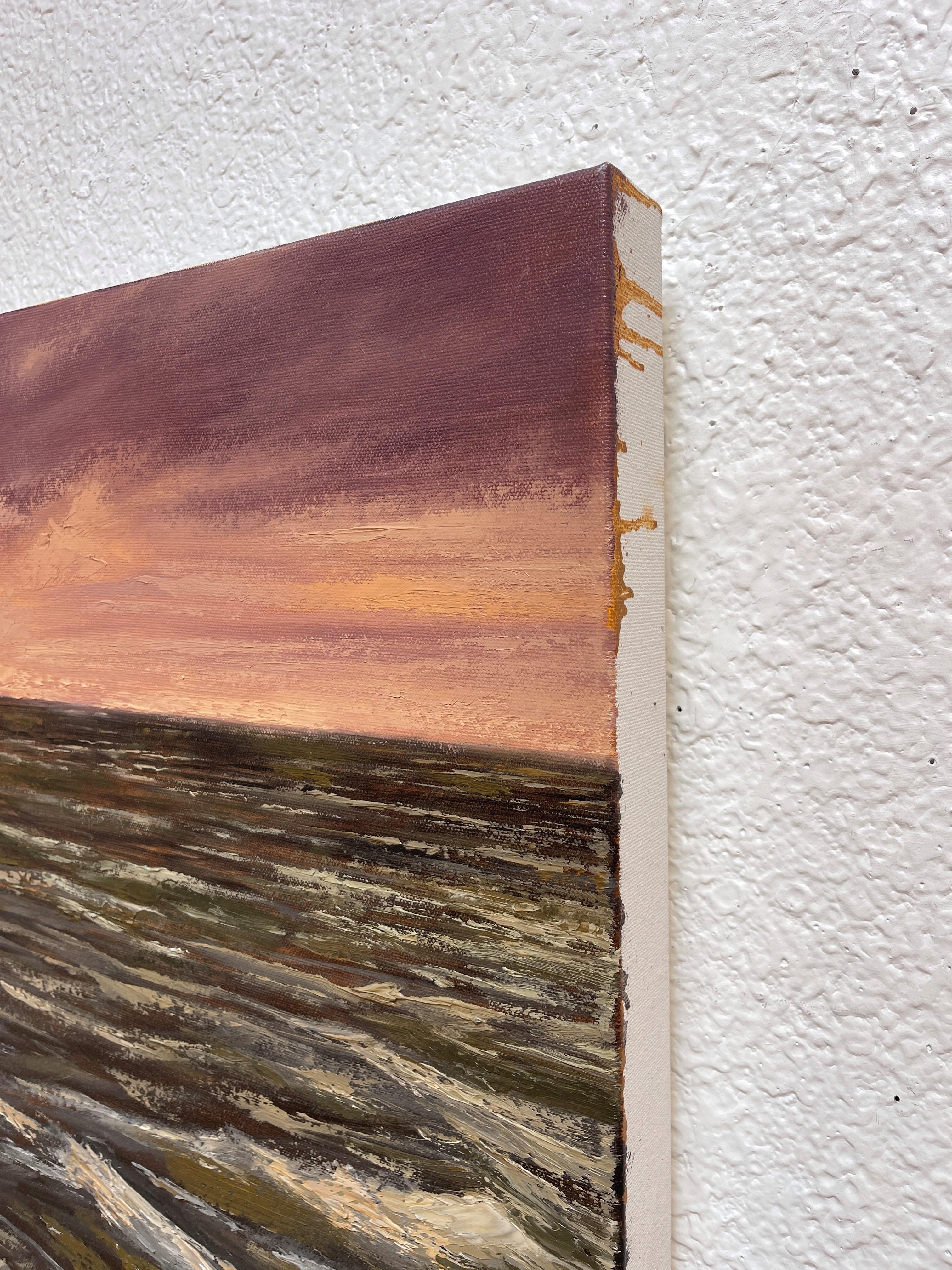 „Sailing West“, Portugal Ocean Waves, Ölgemälde von Sparky LeBold im Angebot 2