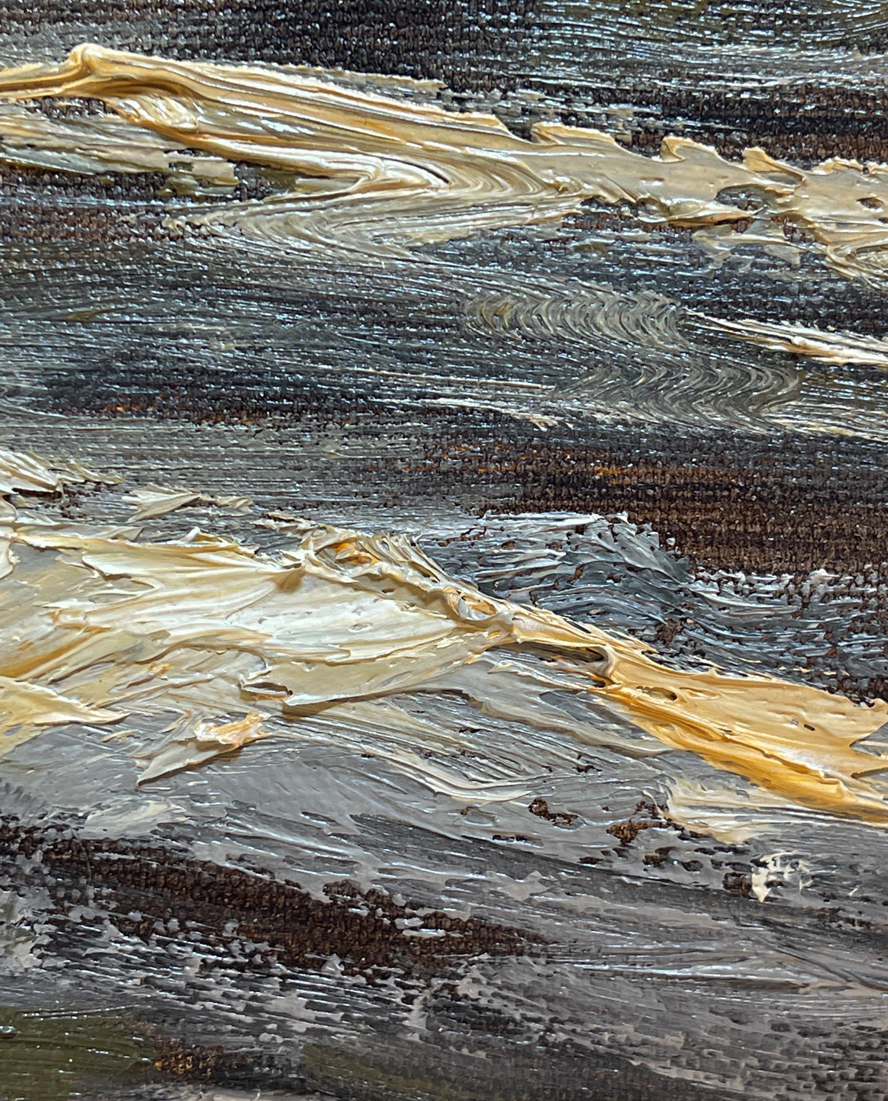 „Sailing West“, Portugal Ocean Waves, Ölgemälde von Sparky LeBold im Angebot 5
