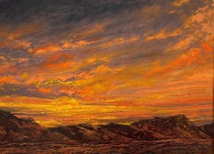 "The Front Range, " Colorado Sunset, Landscape Oil Painting by Sparky LeBold