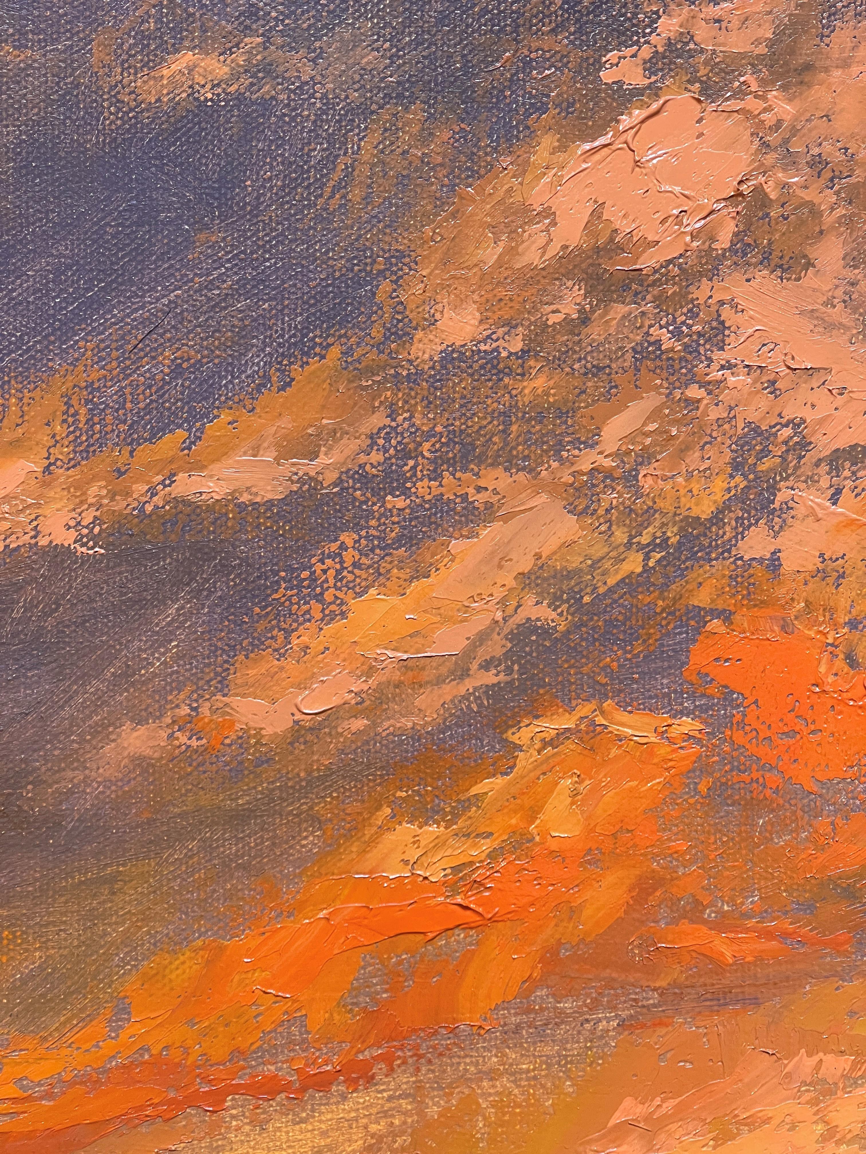 « The Western Sky » (2023) par Sparky LeBold, peinture à l'huile de paysage du Colorado 4