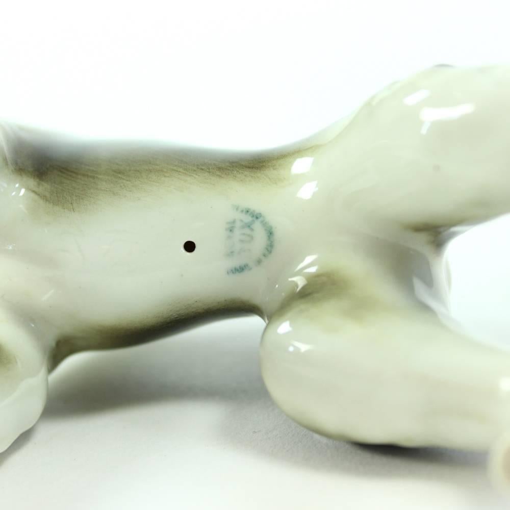 Sparring Foxterriers, Set of Two Dog Sculptures, Royal Dux, circa 1960 For Sale 5