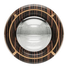 "Sparrow" Convex Wall Mirror with Bronze Details, Handmade, Istanbul