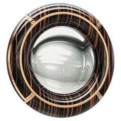 "Sparrow" Convex Wall Mirror with Bronze Details, Handmade, Istanbul