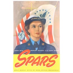 "SPARS. Serve with U.S. Women's Reserve - U. S. Coast Guard" WWII Poster