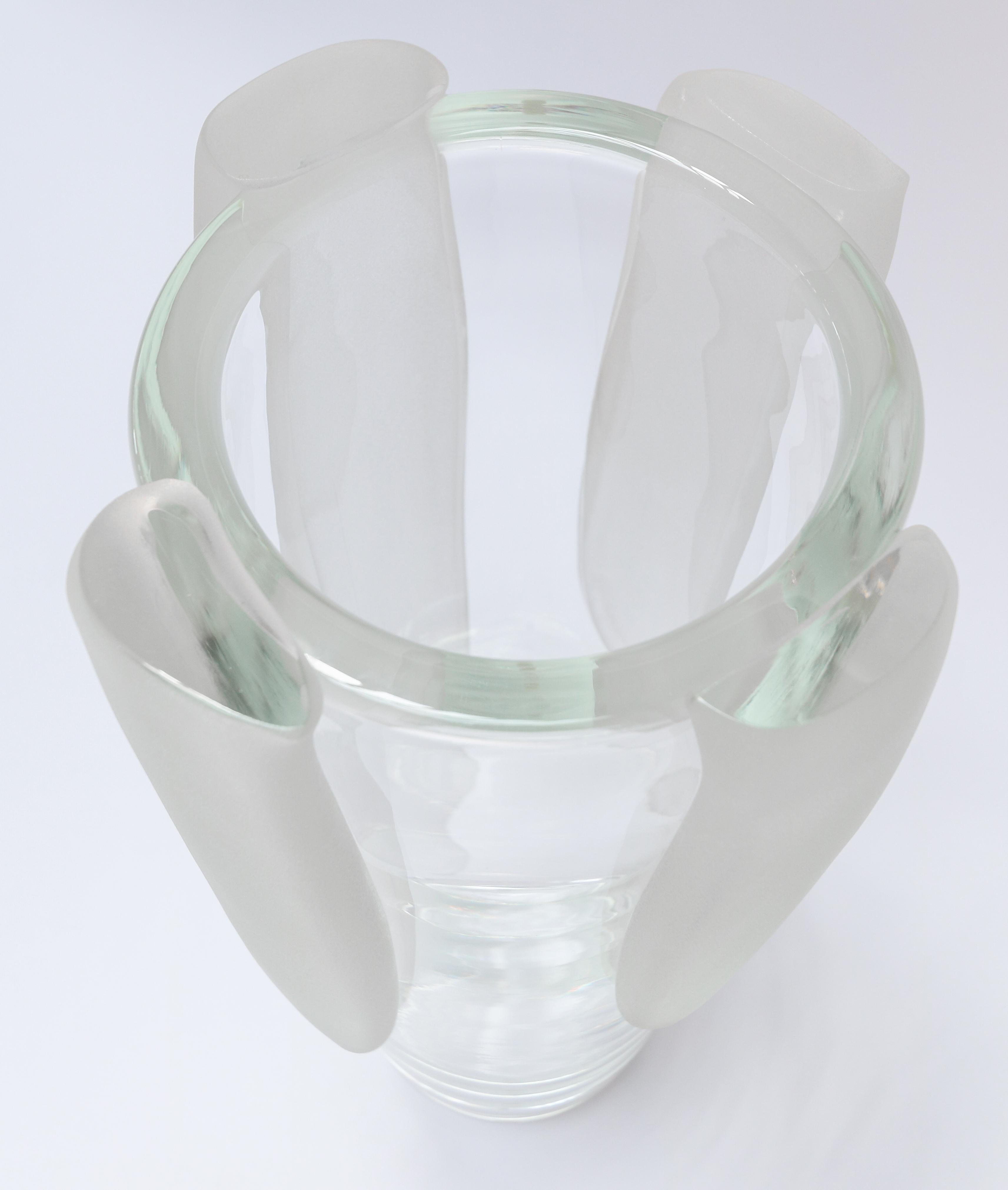 XXIe siècle et contemporain Vase en verre de Murano Sparta A en vente