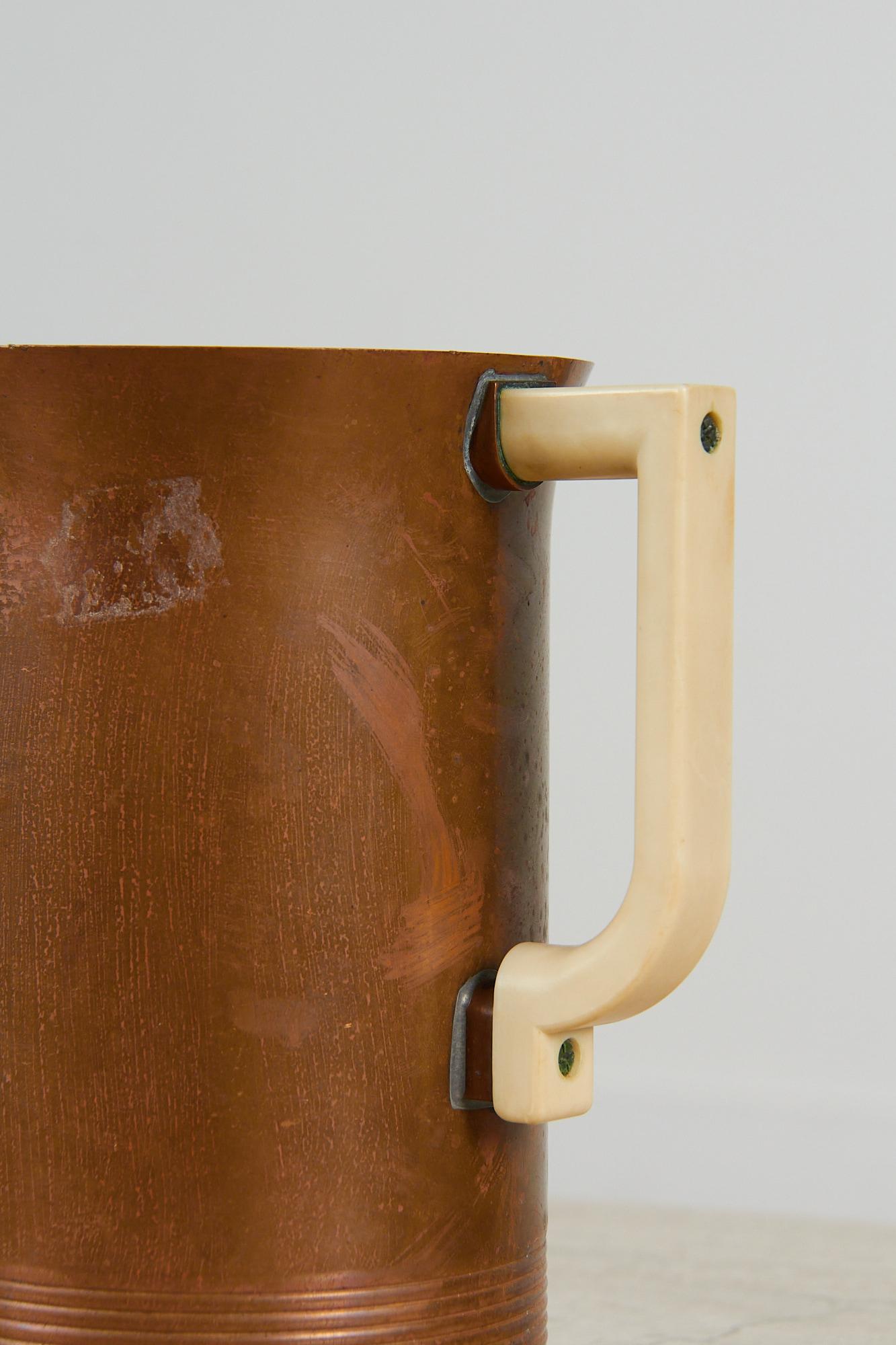 Sparta Copper Pitcher with White Bakelite Handle 1