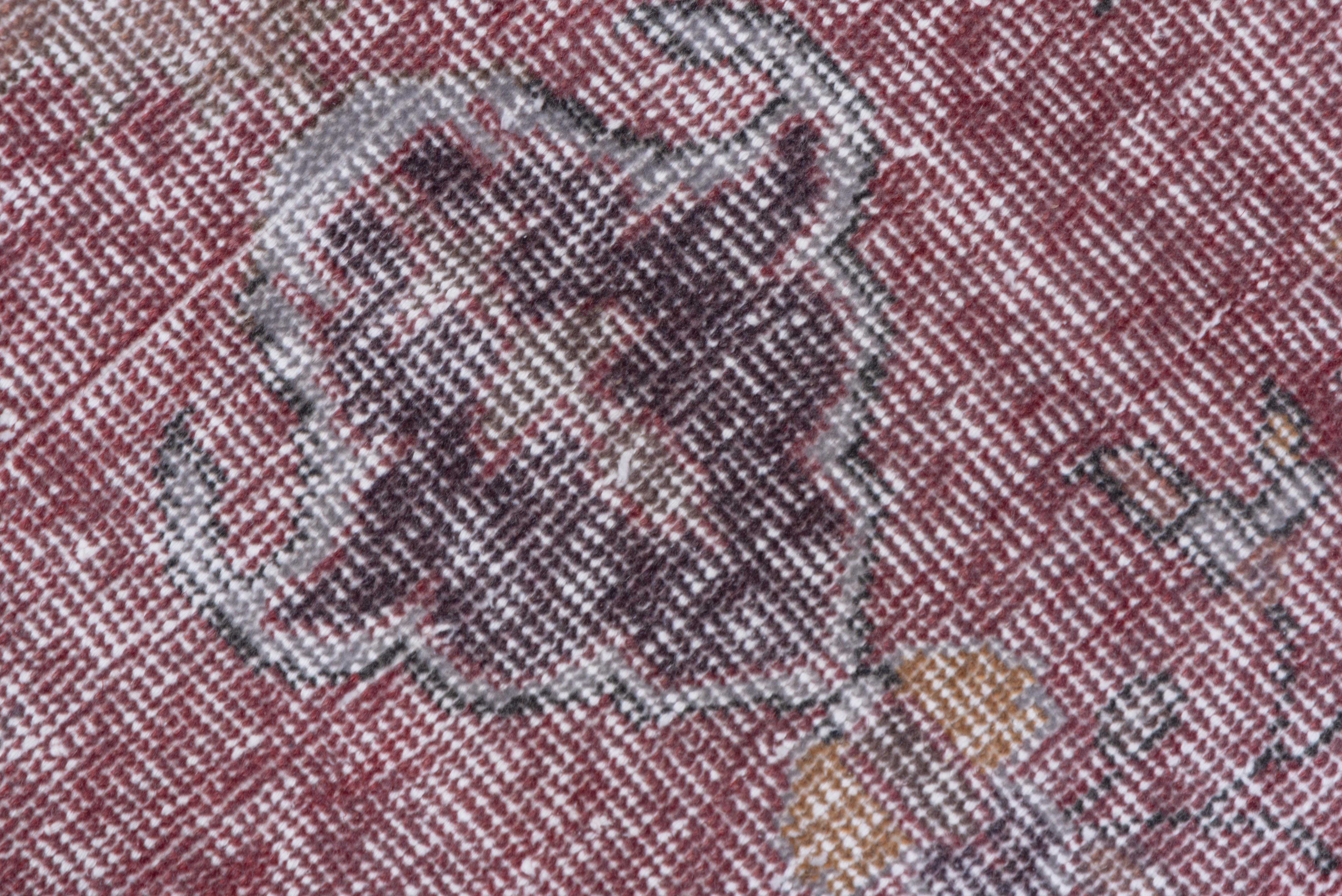 Wool Sparta Rug Turkish Antique - Faded Smoked Purple For Sale
