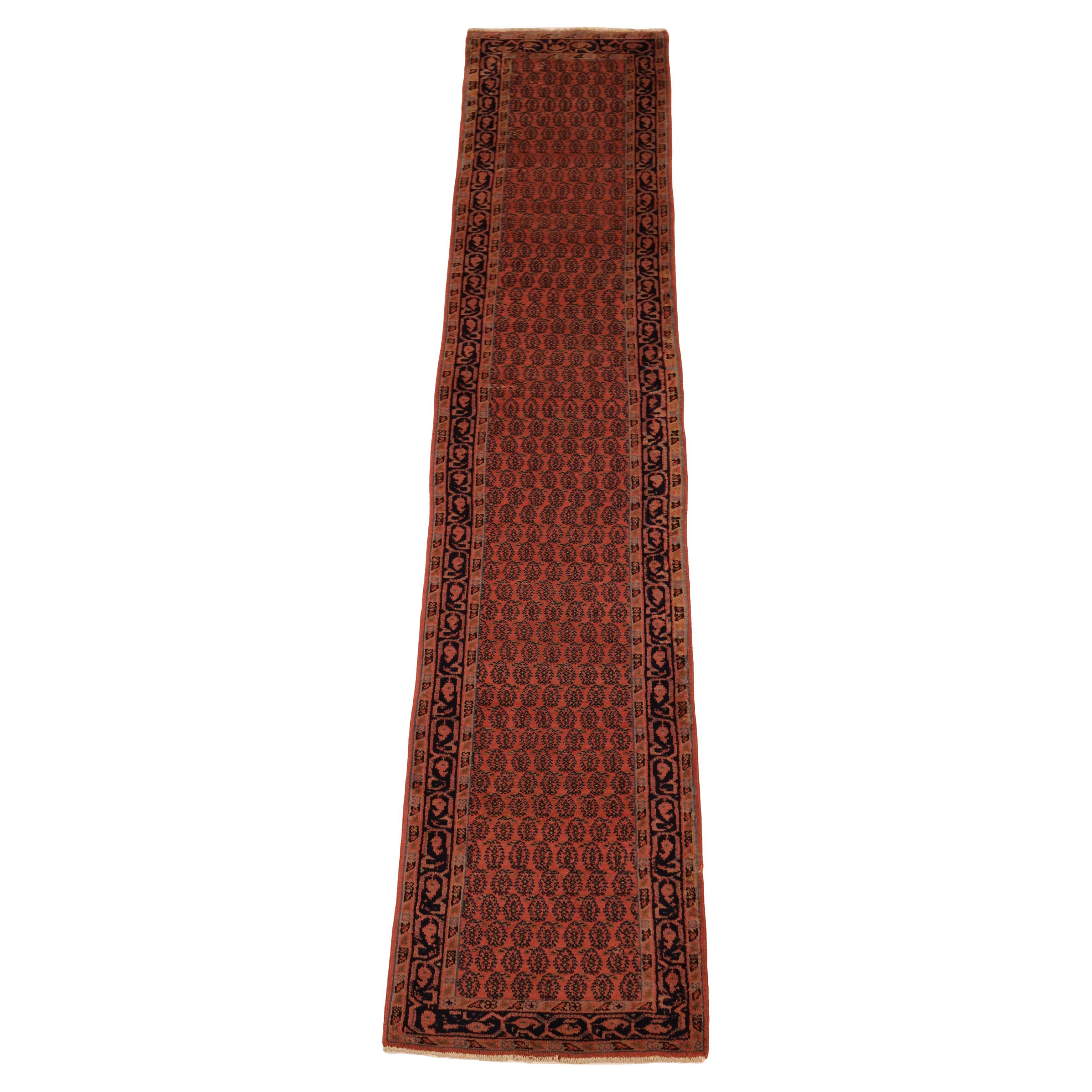 Tapis de couloir Sparta semi-ancien - 2'6" x 12'0" en vente