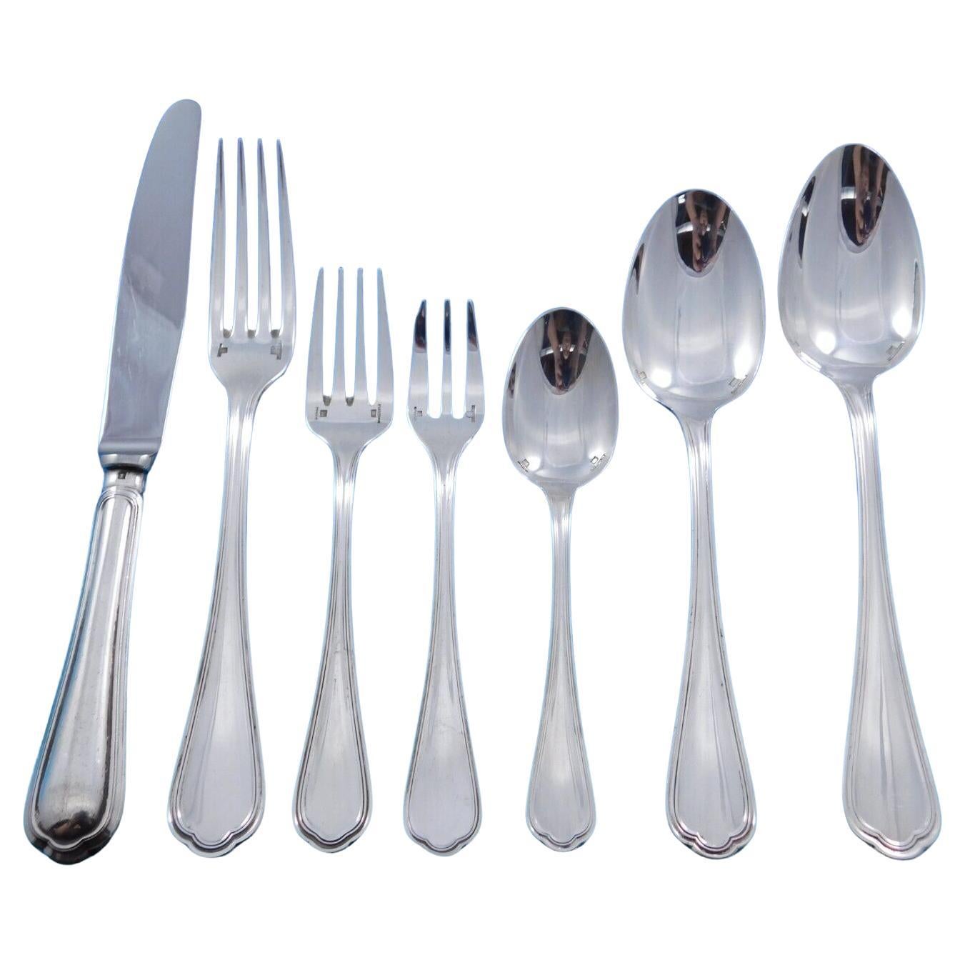 Spatours by Christofle France Silverplate Flatware Service Set 93 pieces Dinner