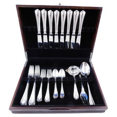Antique Spatours by Christofle Silverplate Flatware Set for 8 Service 35 pcs Dinner