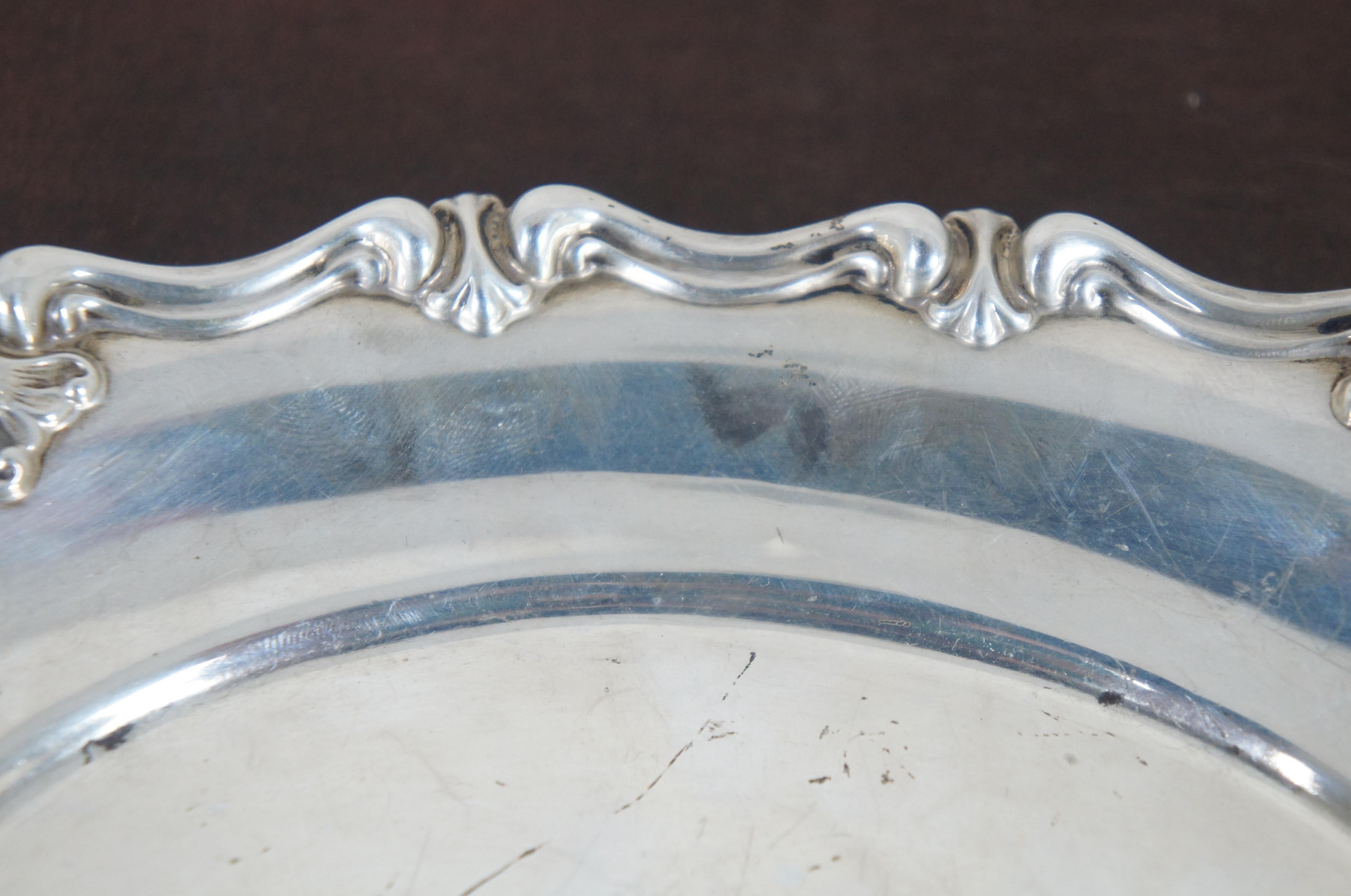 Spaulding & Co. Sterling Silver 925 Bread Tray Repousse Scalloped 3399 168g 4