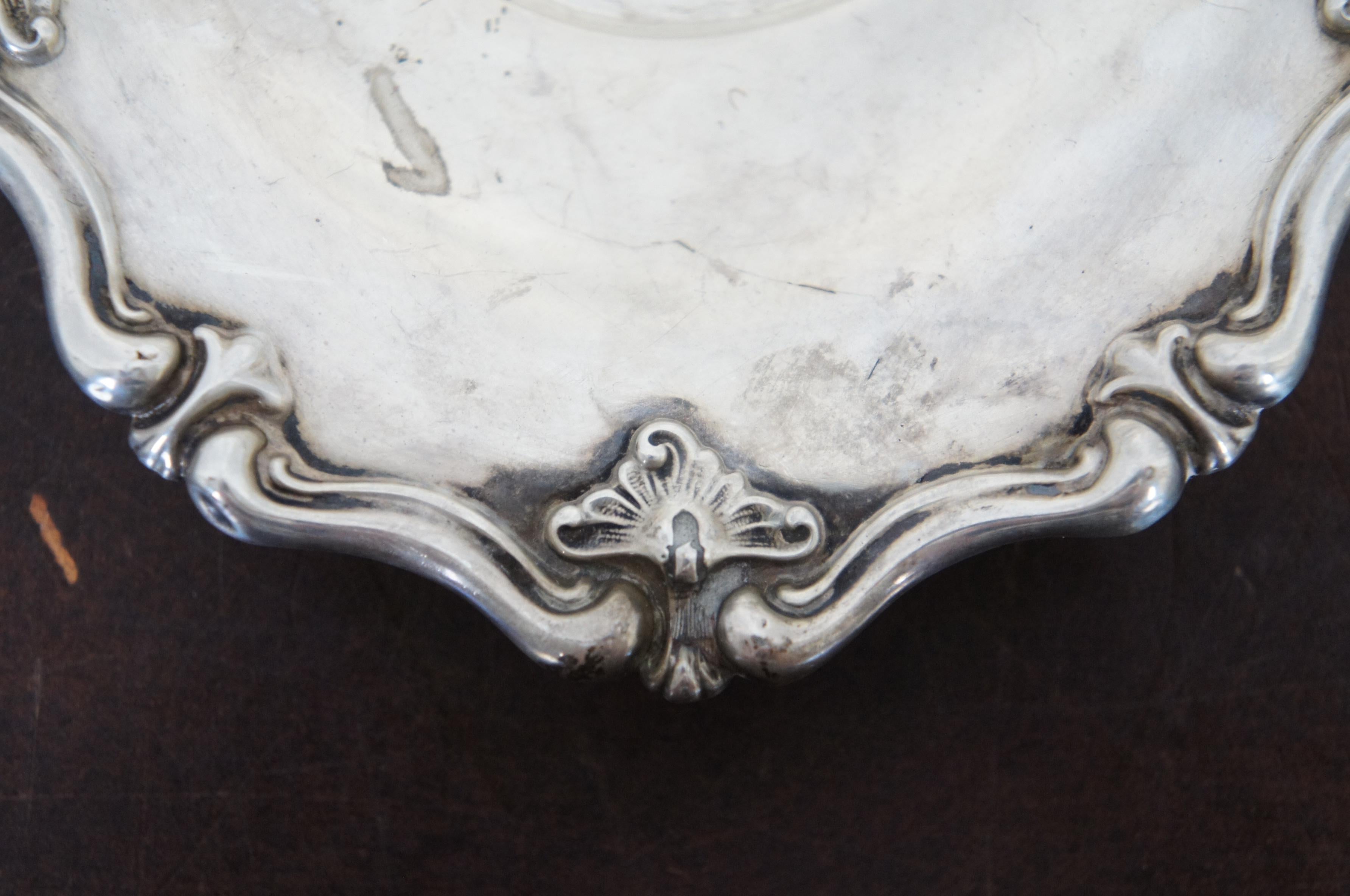 Spaulding & Co. Sterling Silver 925 Bread Tray Repousse Scalloped 3399 168g 2