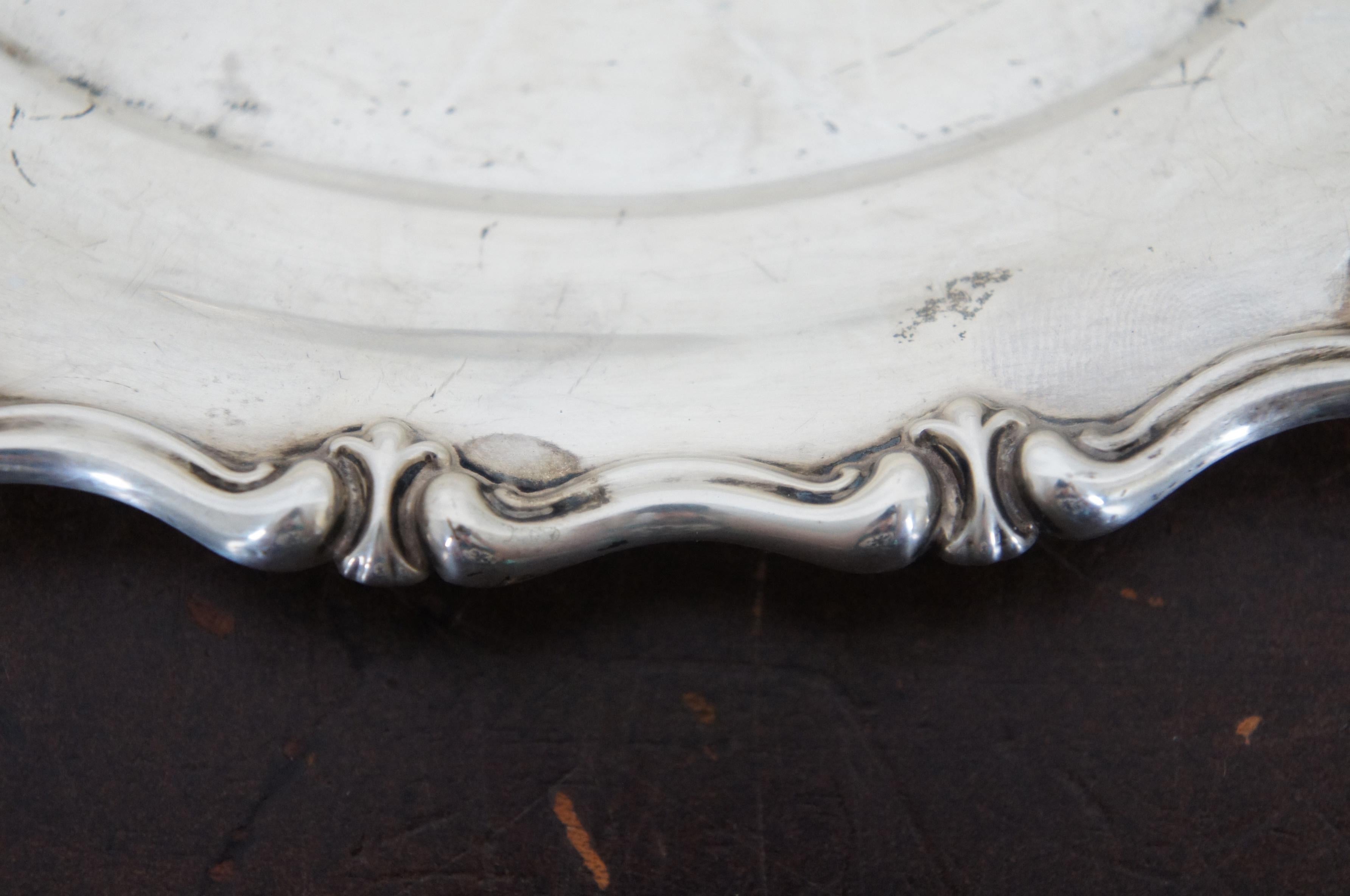 Spaulding & Co. Sterling Silver 925 Bread Tray Repousse Scalloped 3399 168g 3