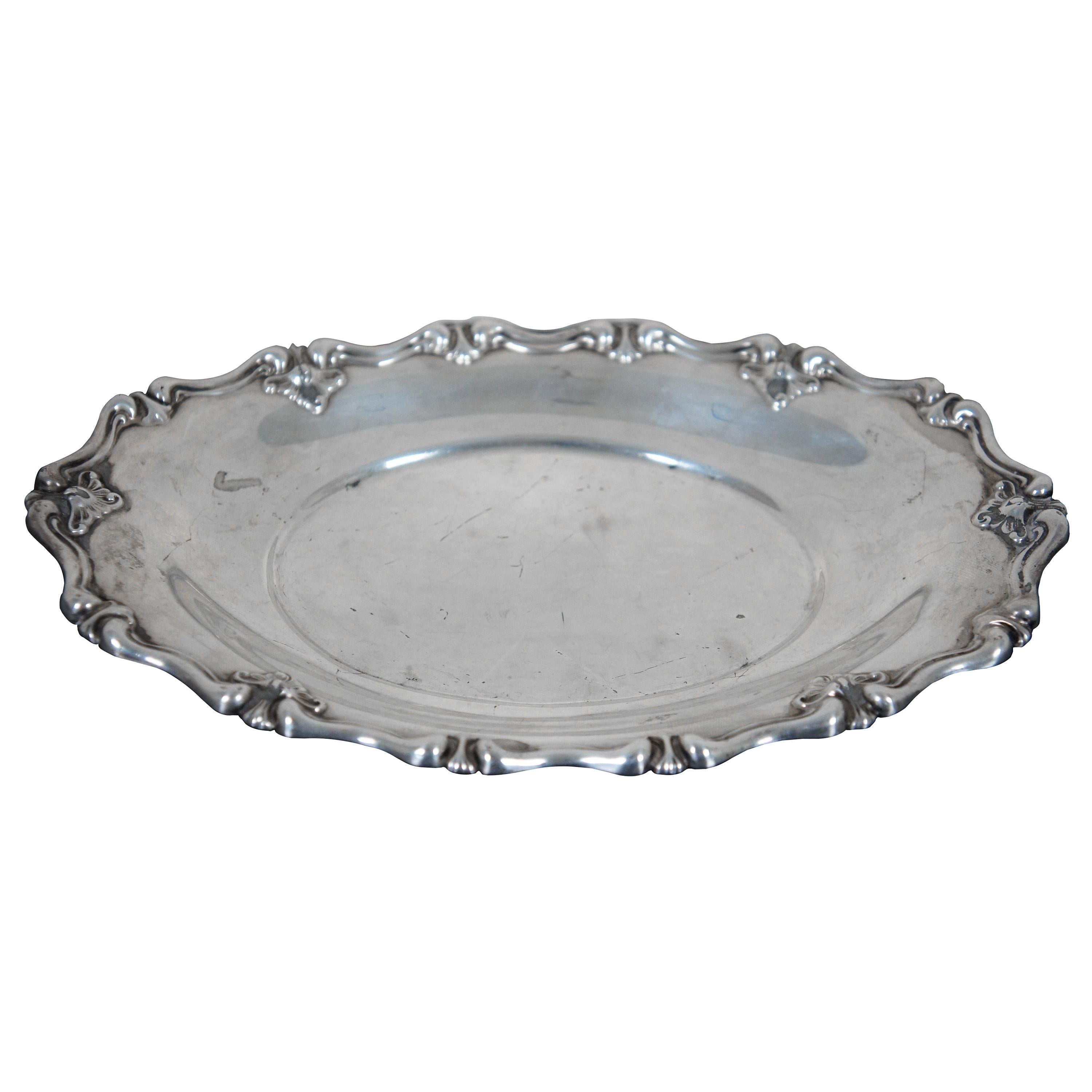 Spaulding & Co. Sterling Silver 925 Bread Tray Repousse Scalloped 3399 168g