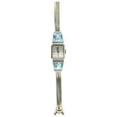 Spaulding Vintage 14 Karat Aquamarine Montre pour femmes