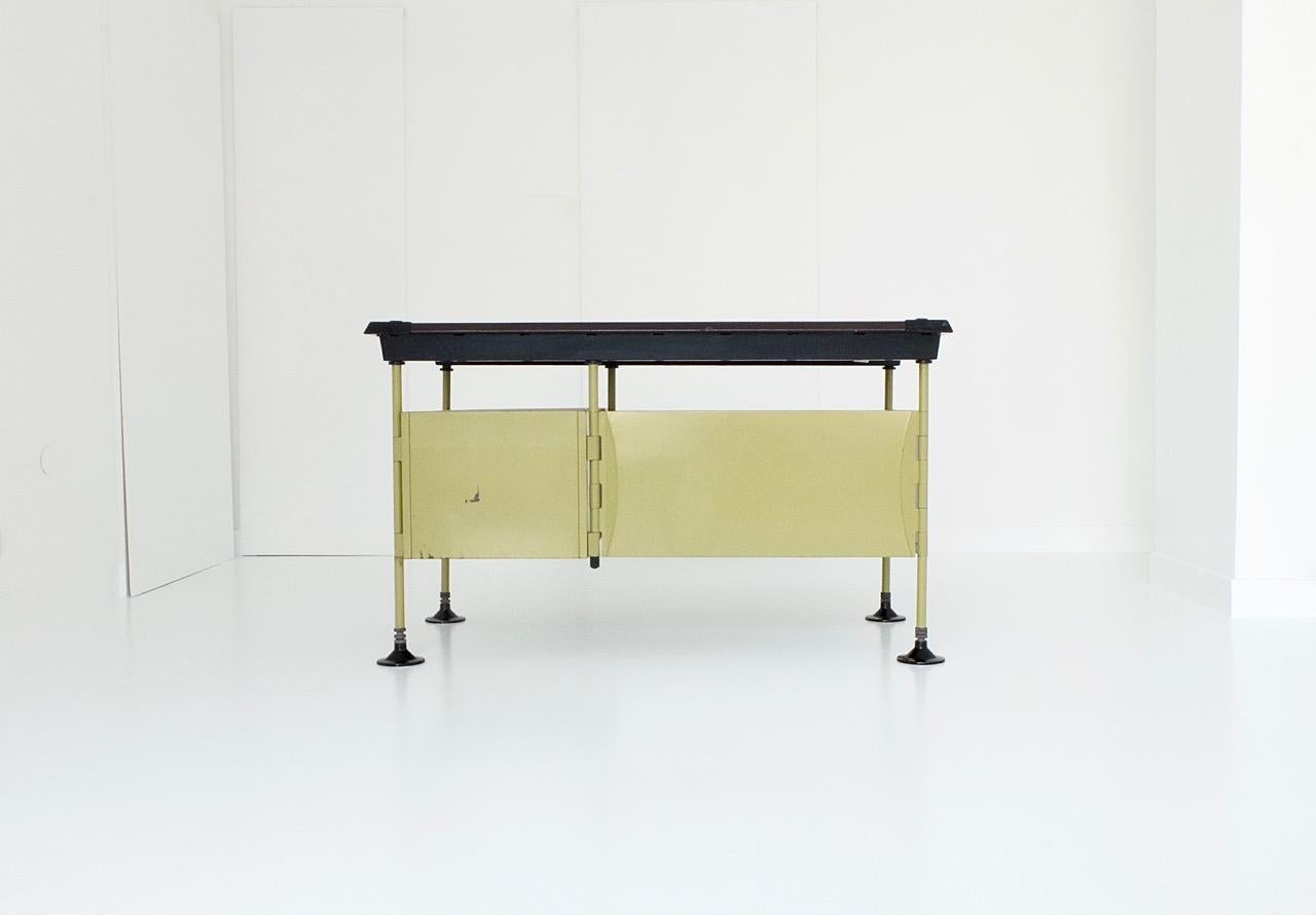 Metal Spazio Desk and Side Desk by Bbpr Studio for Olivetti, Italy, 1962