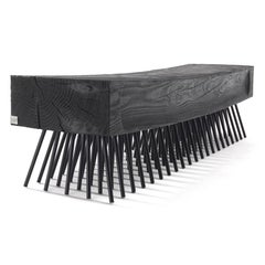 Banco Spazzola Cedro Vulcano, Diseñado por Fabio Lo Jacono, Fabricado en Italia