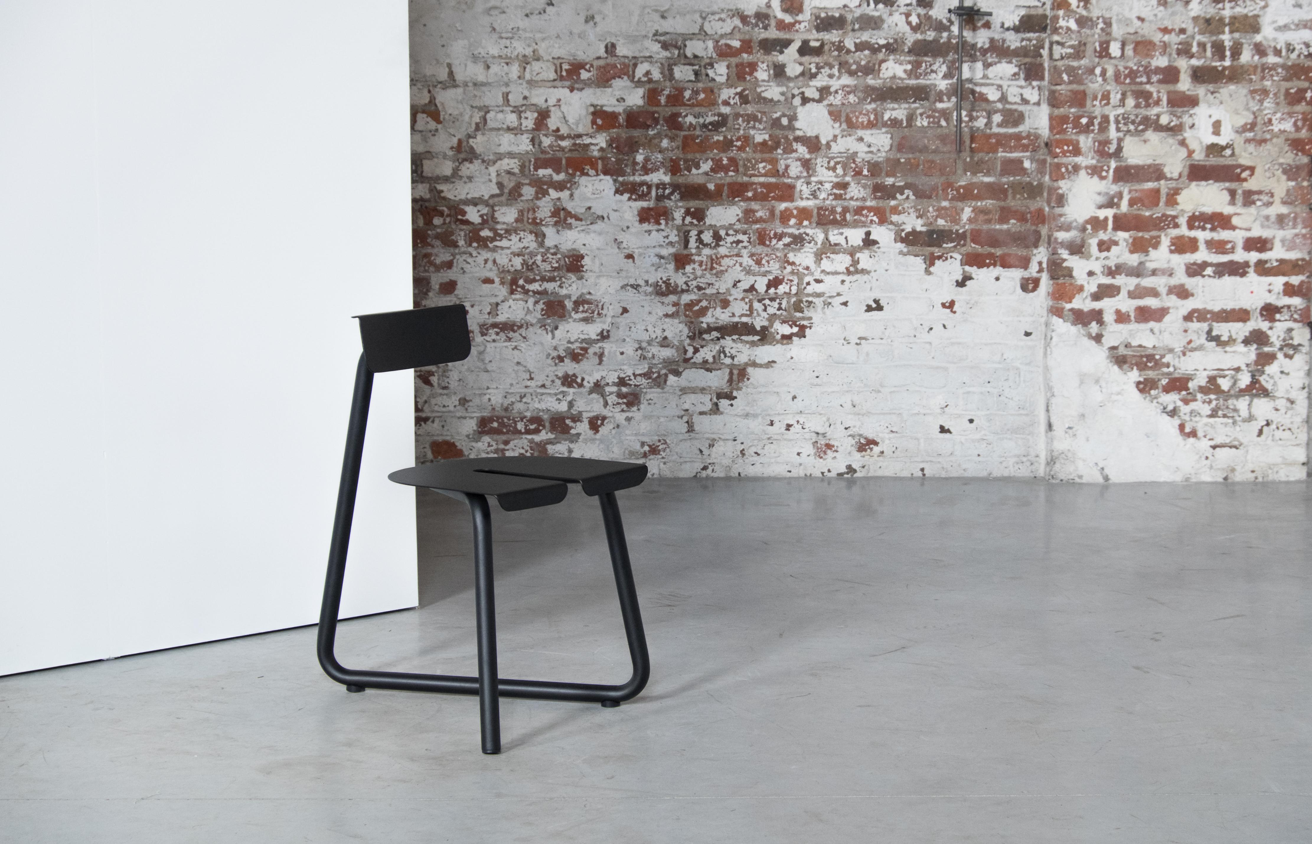 Post-Modern SPC Black Chair by Atelier Thomas Serruys For Sale