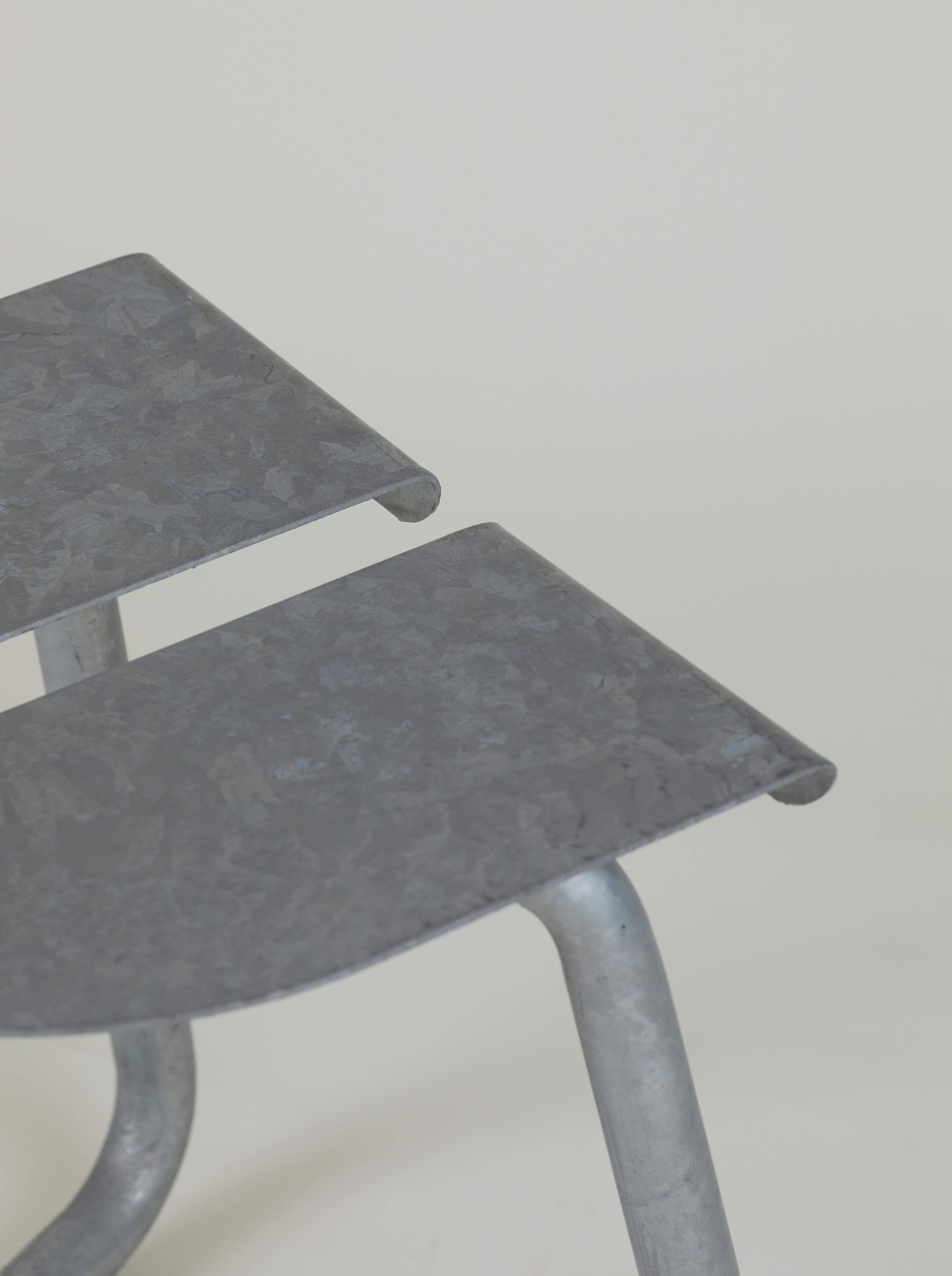 SPC Chairs by Thomas Serruys in galvanized steel  For Sale 3