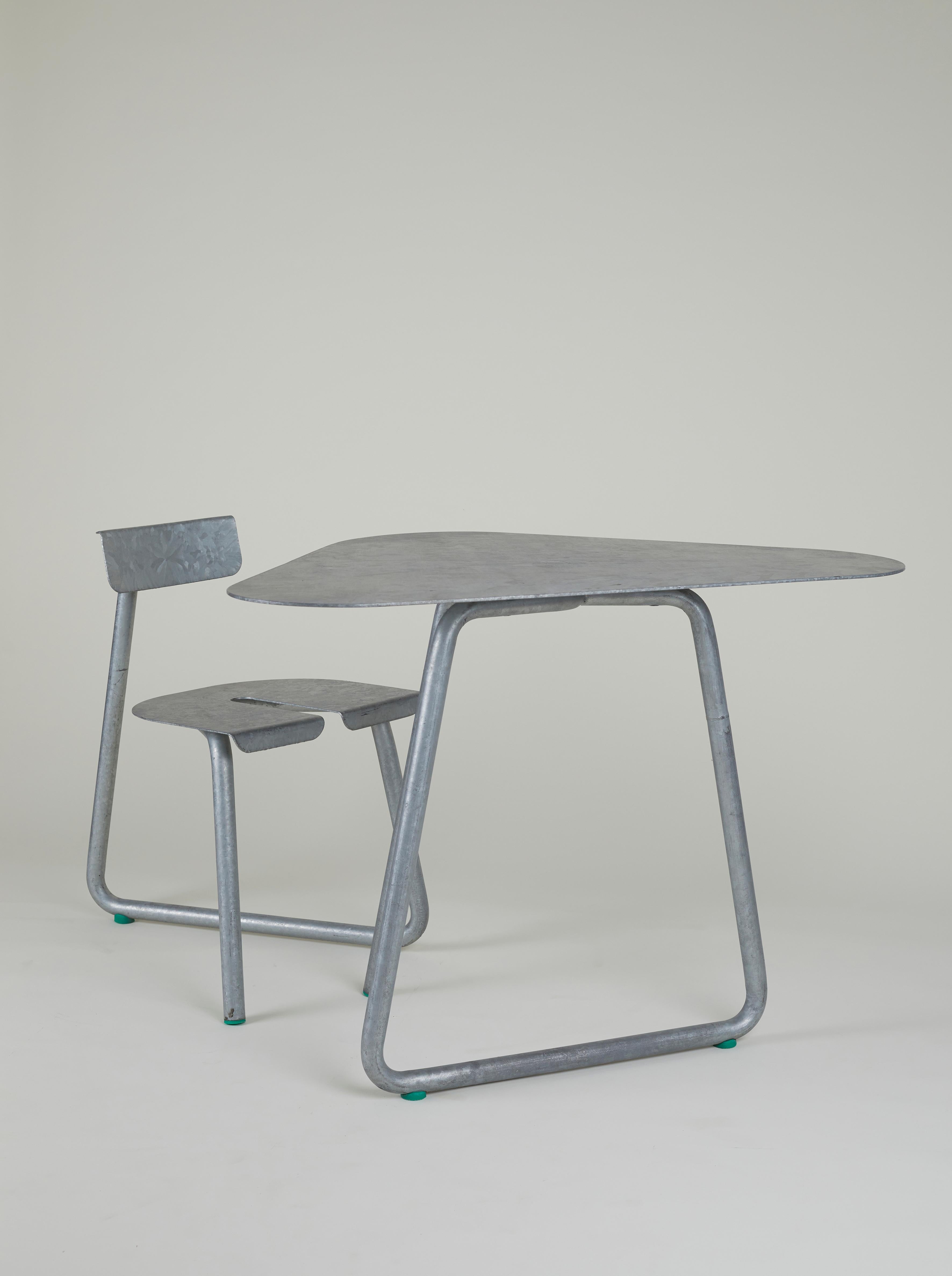 SPC Chairs by Thomas Serruys in galvanized steel  For Sale 4