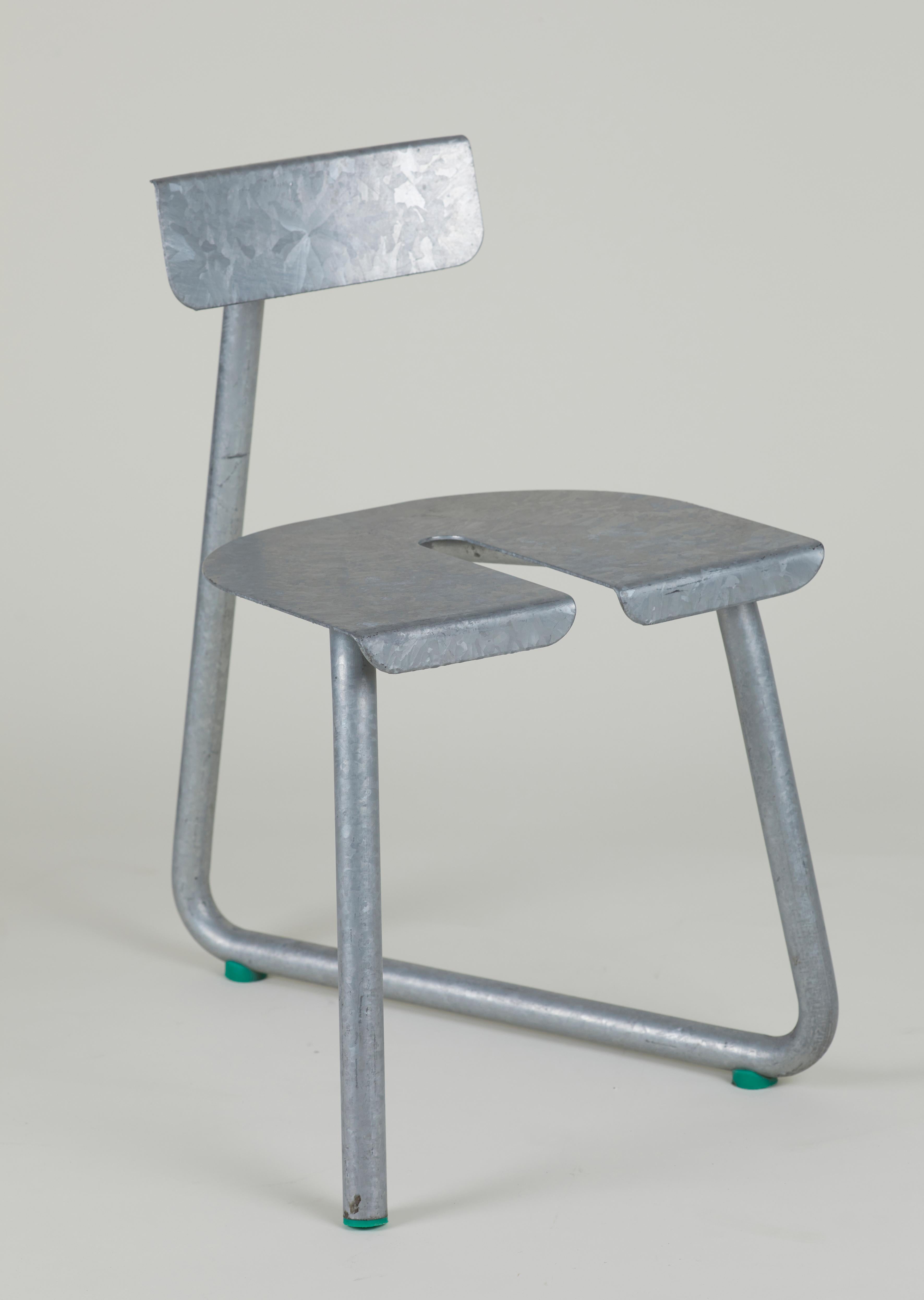 SPC Chairs by Thomas Serruys in galvanized steel  For Sale 1