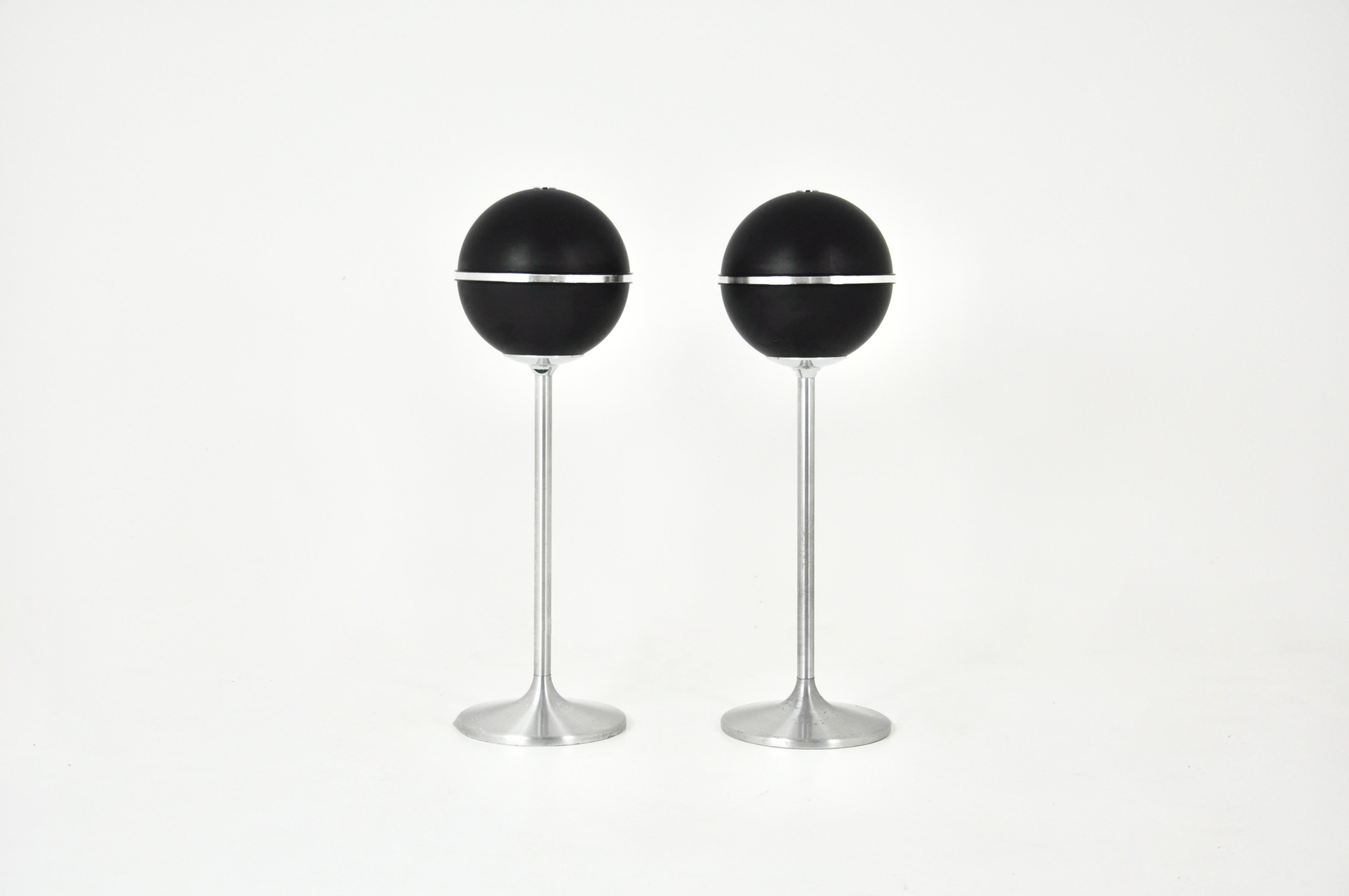 Mid-Century Modern Speakers Audiorama 4000 by Grundig, 1970s, Set of 2