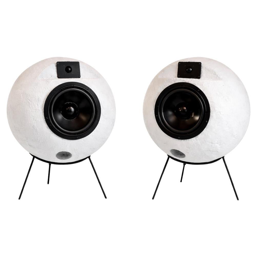Paire d'enceintes iconiques Elipson BS 404 en fibre de verre sculpturale en vente