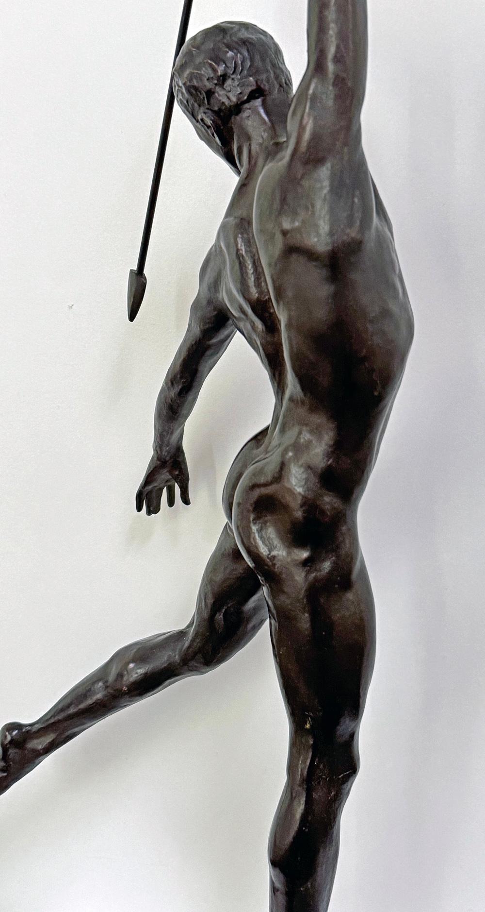 Bronze « Danseuse de printemps », spectaculaire, bronze rare avec nu masculin de Brenda Putnam en vente