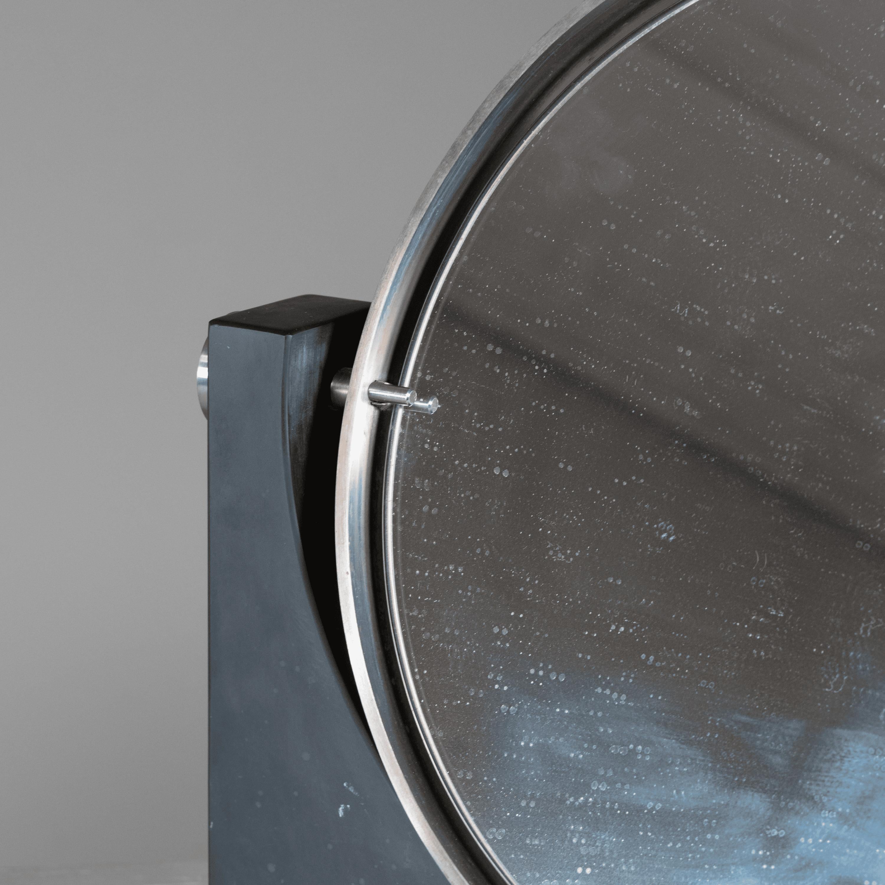 Slate table mirrors, Angelo Mangiarotti, 1960 For Sale 1