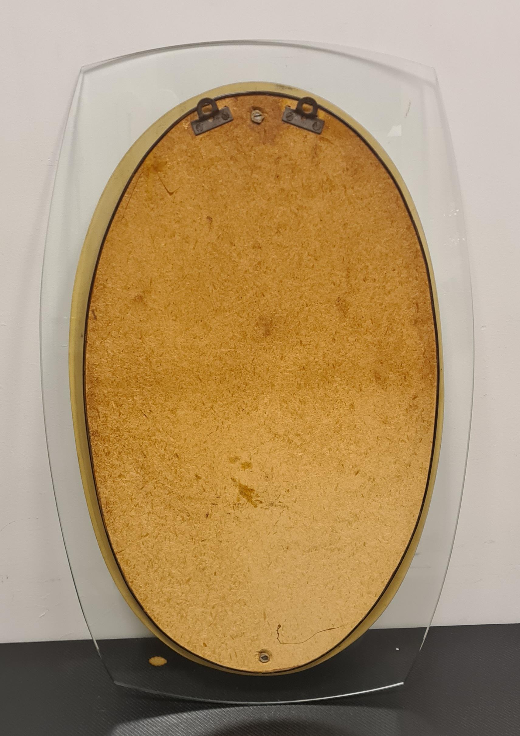 Mirror0 with glass frame 1980s For Sale 6