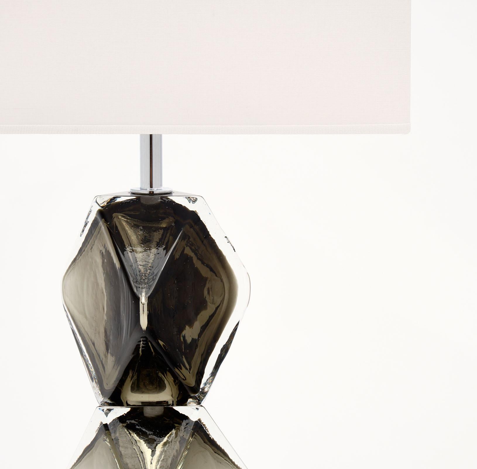 Hand-Crafted “Specchiato” Murano Glass Lamps by Alberto Dona For Sale