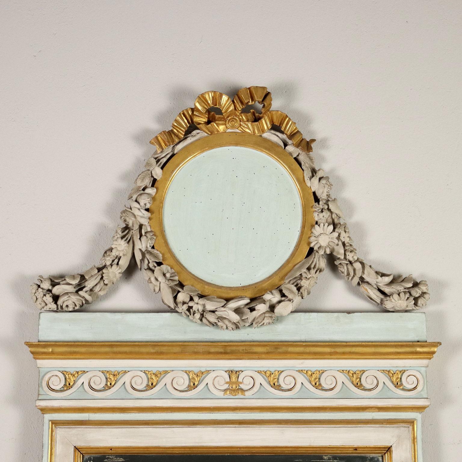 Antiker neoklassizistischer lombardischer Spiegel aus dem 18 (Neoklassisches Revival) im Angebot