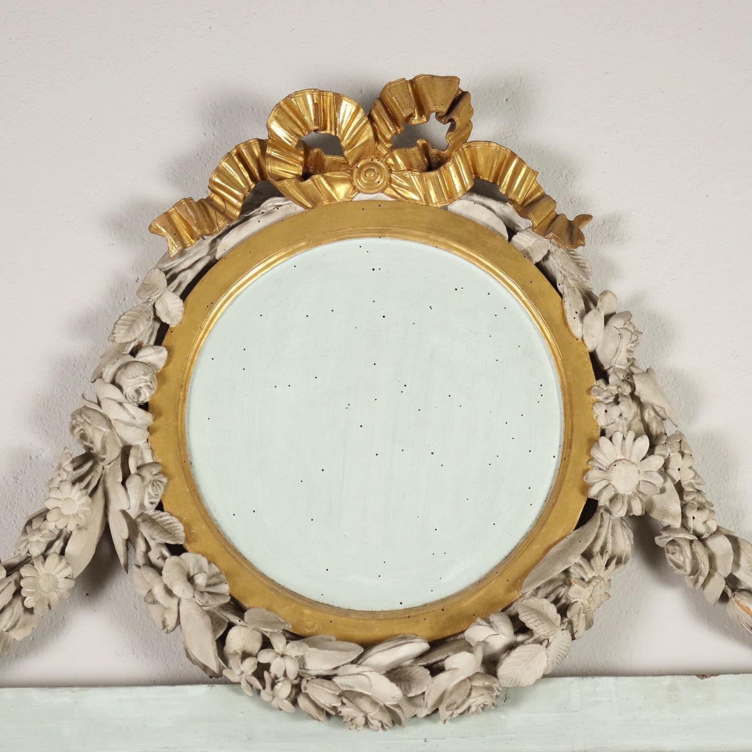 italien Miroir ancien néoclassique lombard du XVIIIe siècle en vente