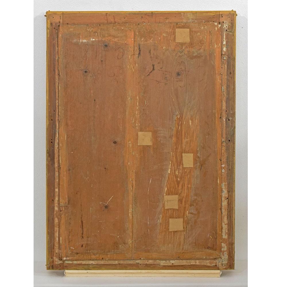 Miroir rectangulaire ancien, cadre doré à la feuille d'or, 19e siècle. en vente 3