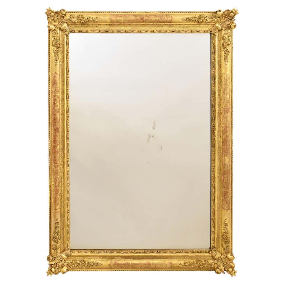 Antique Mirror, Louis Philippe, Gilded In Pure Gold Leaf, 19th century ...
