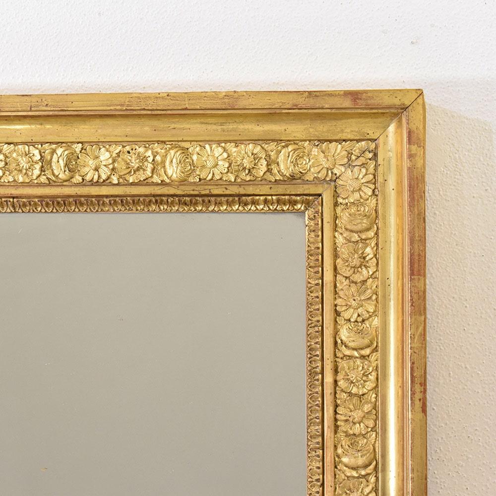 Miroir rectangulaire doré à la feuille d'or, Miroir ancien Bon état à Breganze, VI