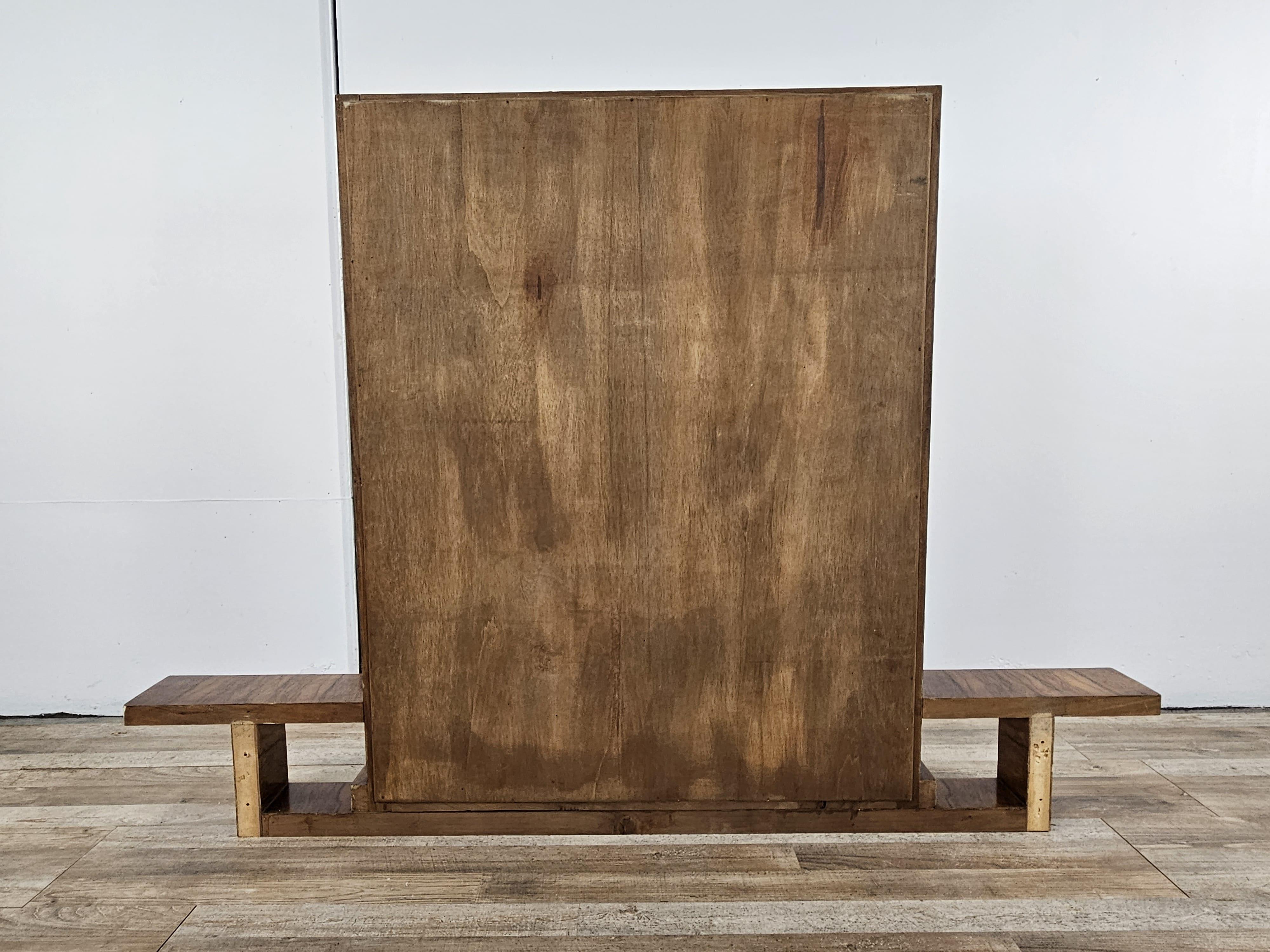 Art Deco rationalist briarwood mirror from the 1930s For Sale 3