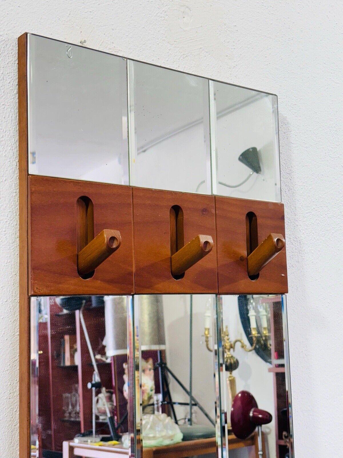 Mirror Coat Stand Vintage Design 1960's Modernism In Good Condition In Taranto, IT