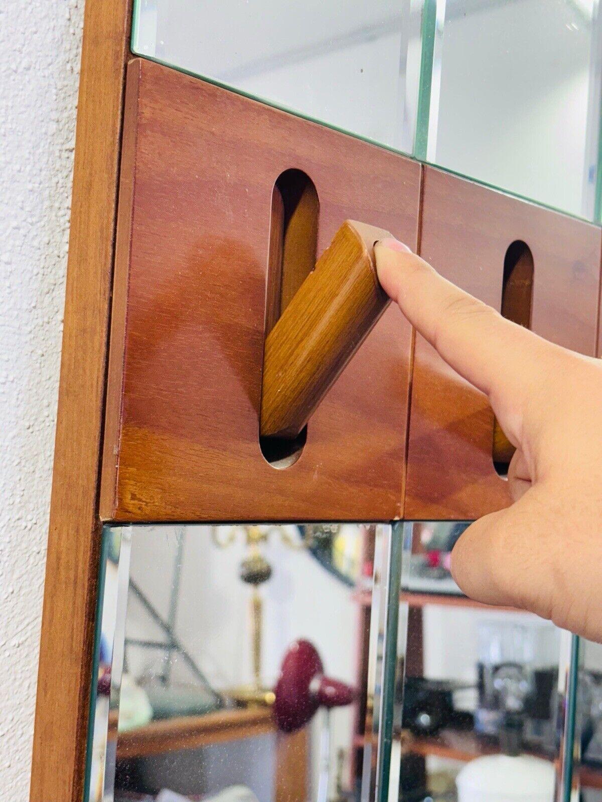 Mid-20th Century Mirror Coat Stand Vintage Design 1960's Modernism