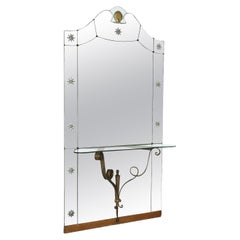 Vintage Mirror with console table 1950s