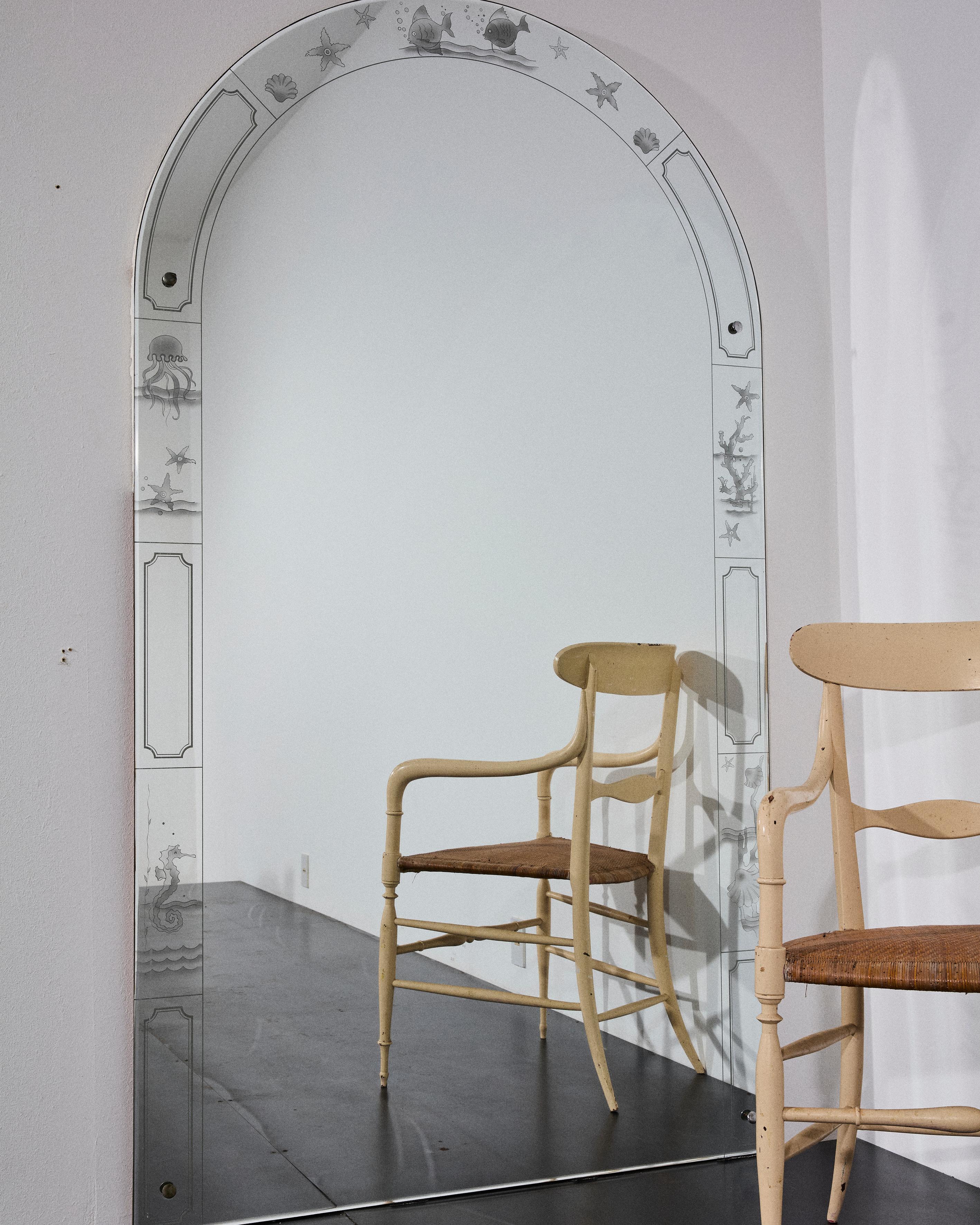 Spiegel mit Meeresmotiven von Luigi Brusotti, 1938 im Angebot 4