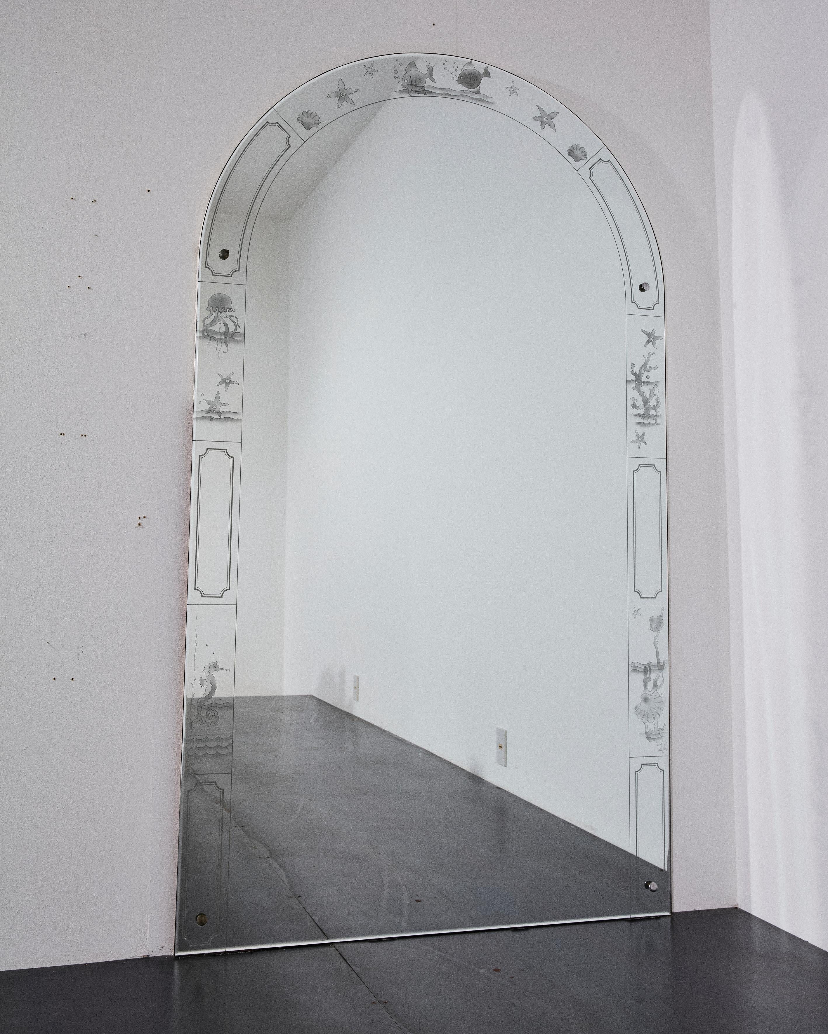 Spiegel mit Meeresmotiven von Luigi Brusotti, 1938 (Moderne der Mitte des Jahrhunderts) im Angebot