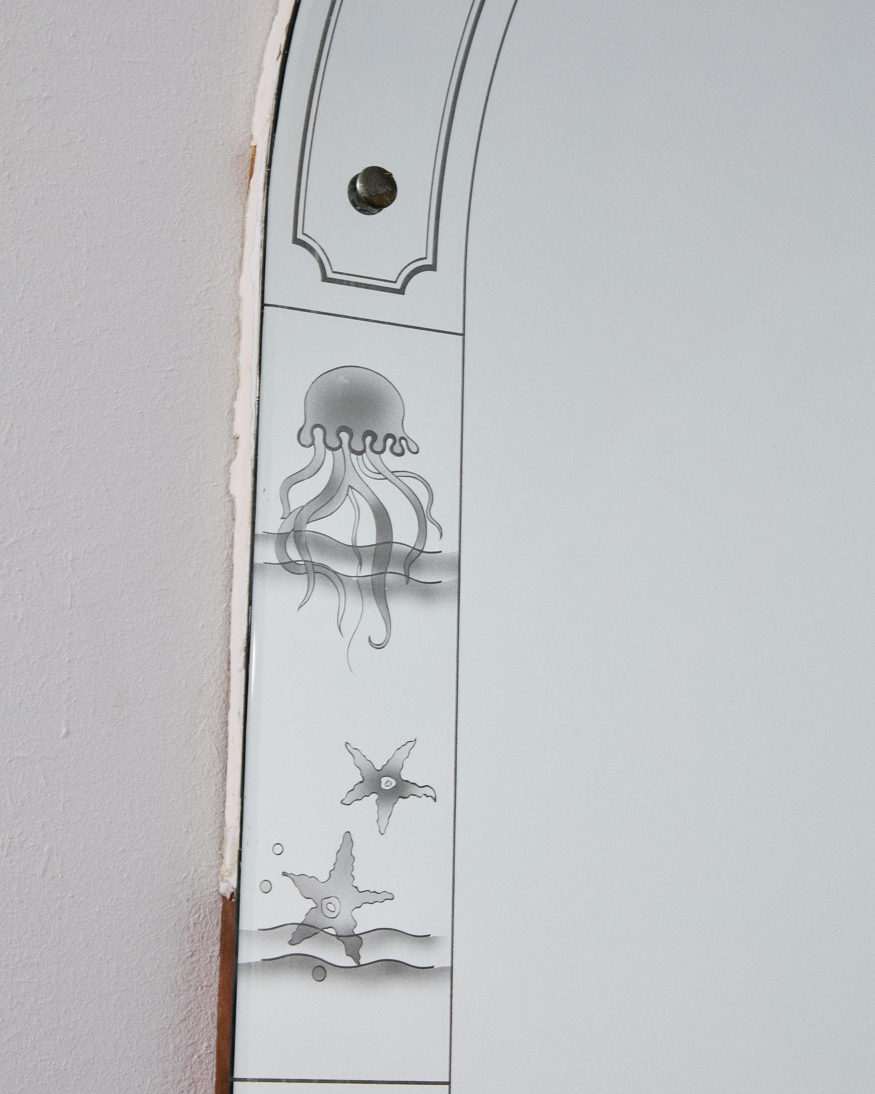 Spiegel mit Meeresmotiven von Luigi Brusotti, 1938 (Italian) im Angebot