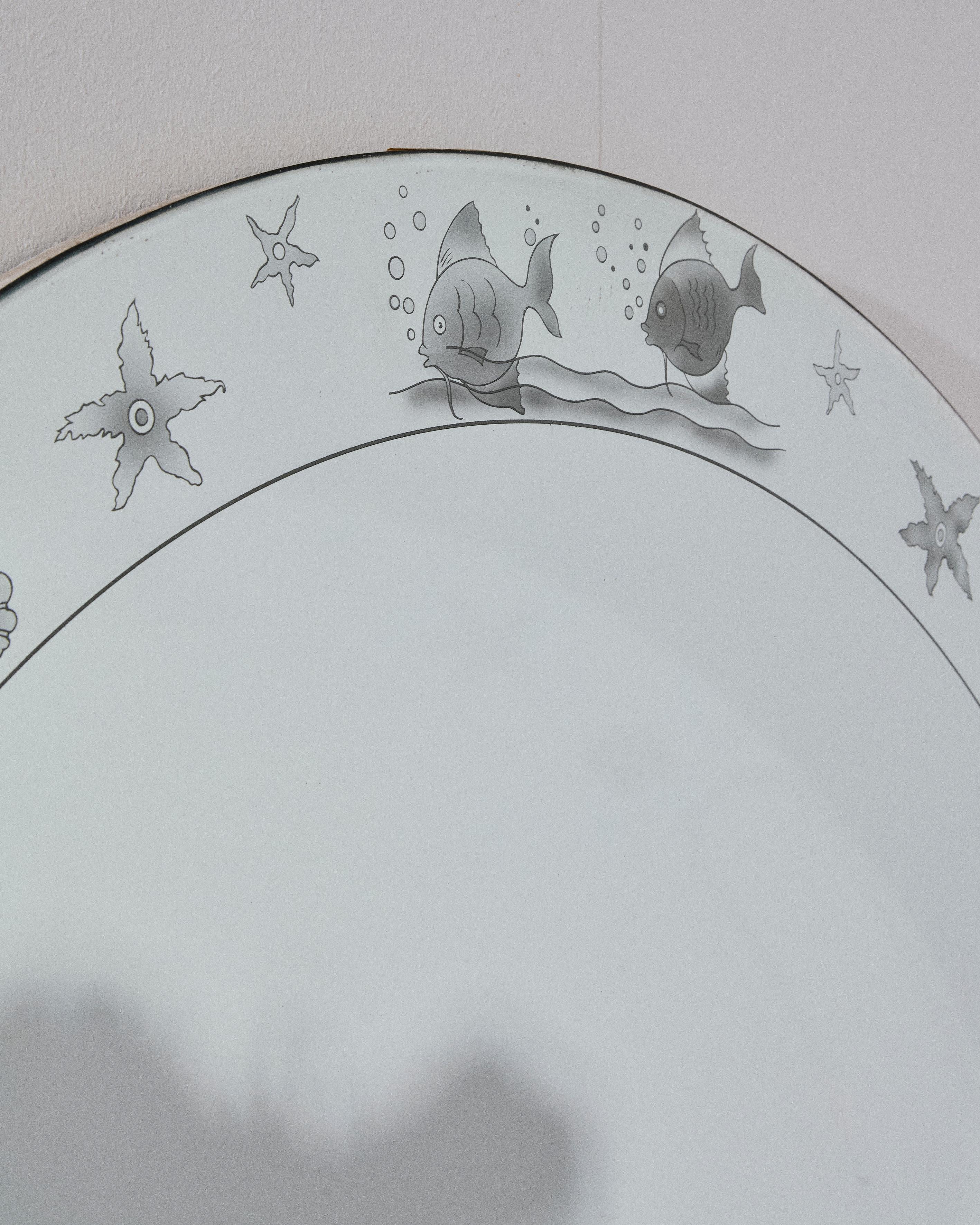 Spiegel mit Meeresmotiven von Luigi Brusotti, 1938 im Zustand „Gut“ im Angebot in Milano, Lombardia