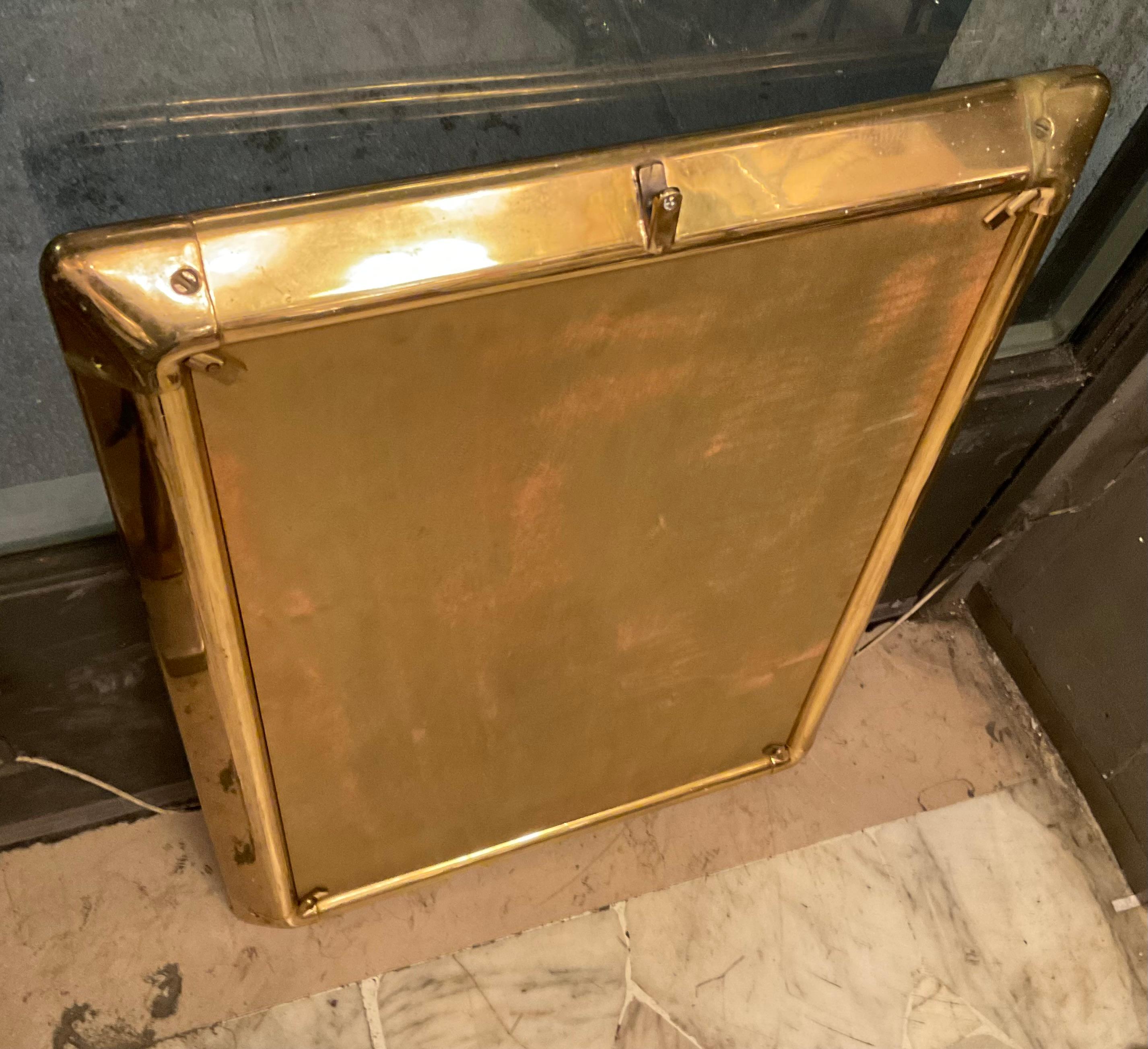 Espejo de latón - ITALIA 1960 en venta 4