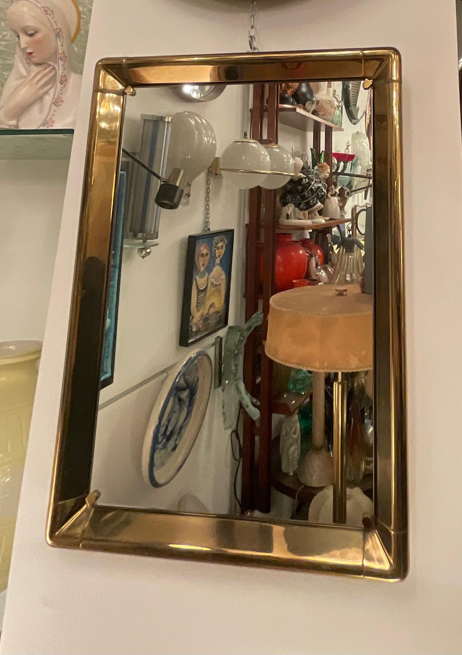 Espejo de latón - ITALIA 1960 en venta 6