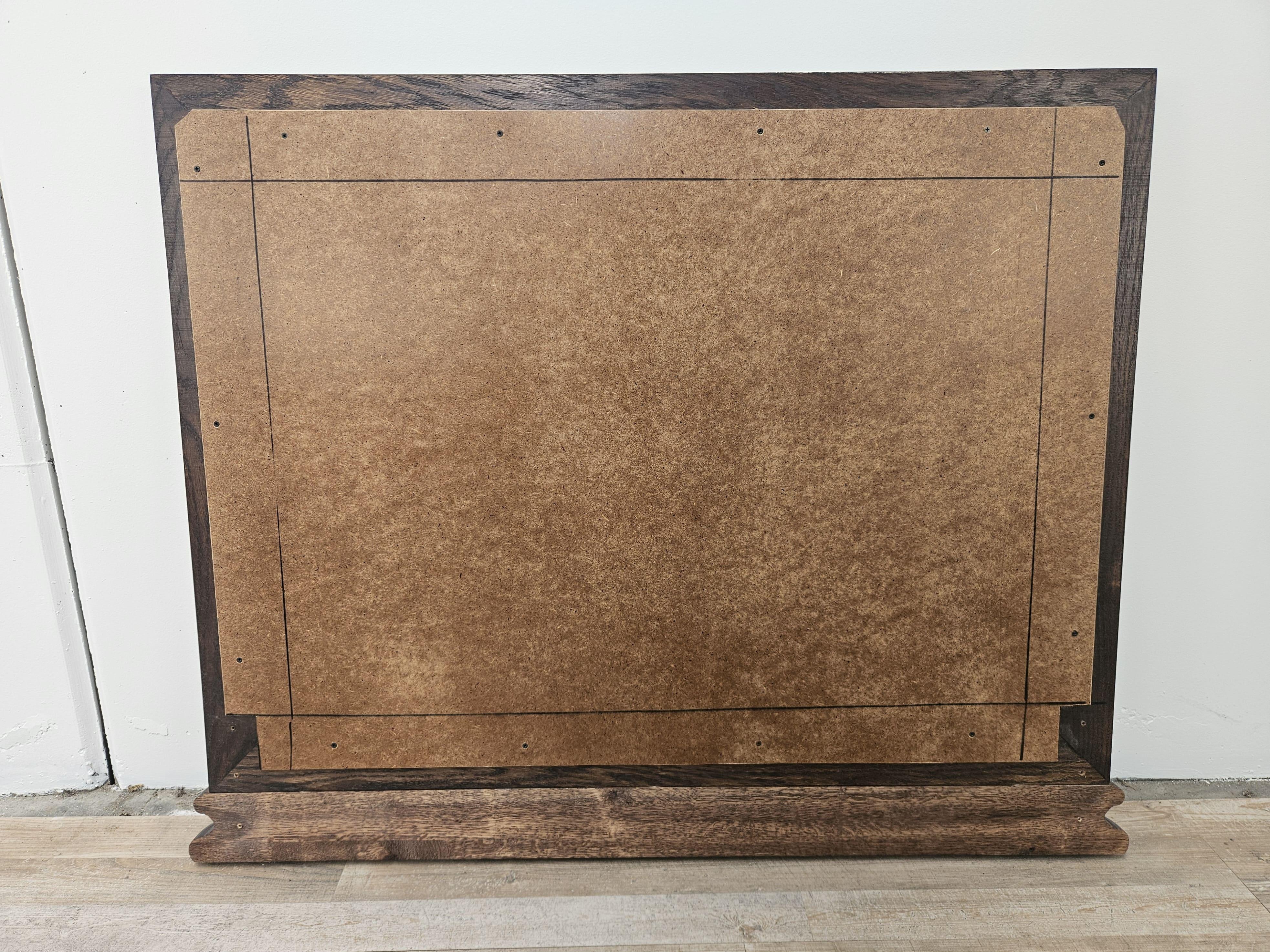 Miroir Art Déco en chêne avec verre biseauté 1930 en vente 3